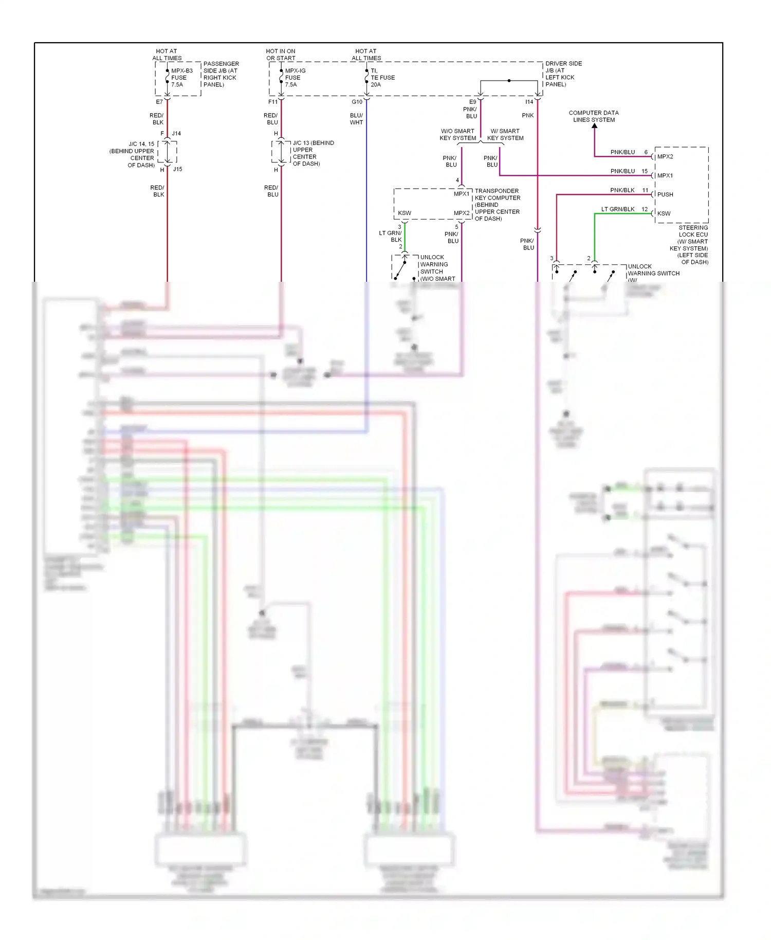 Lexus LS III facelift (2003-2006) driving position memory switch wiring diagram  (4 of 4)