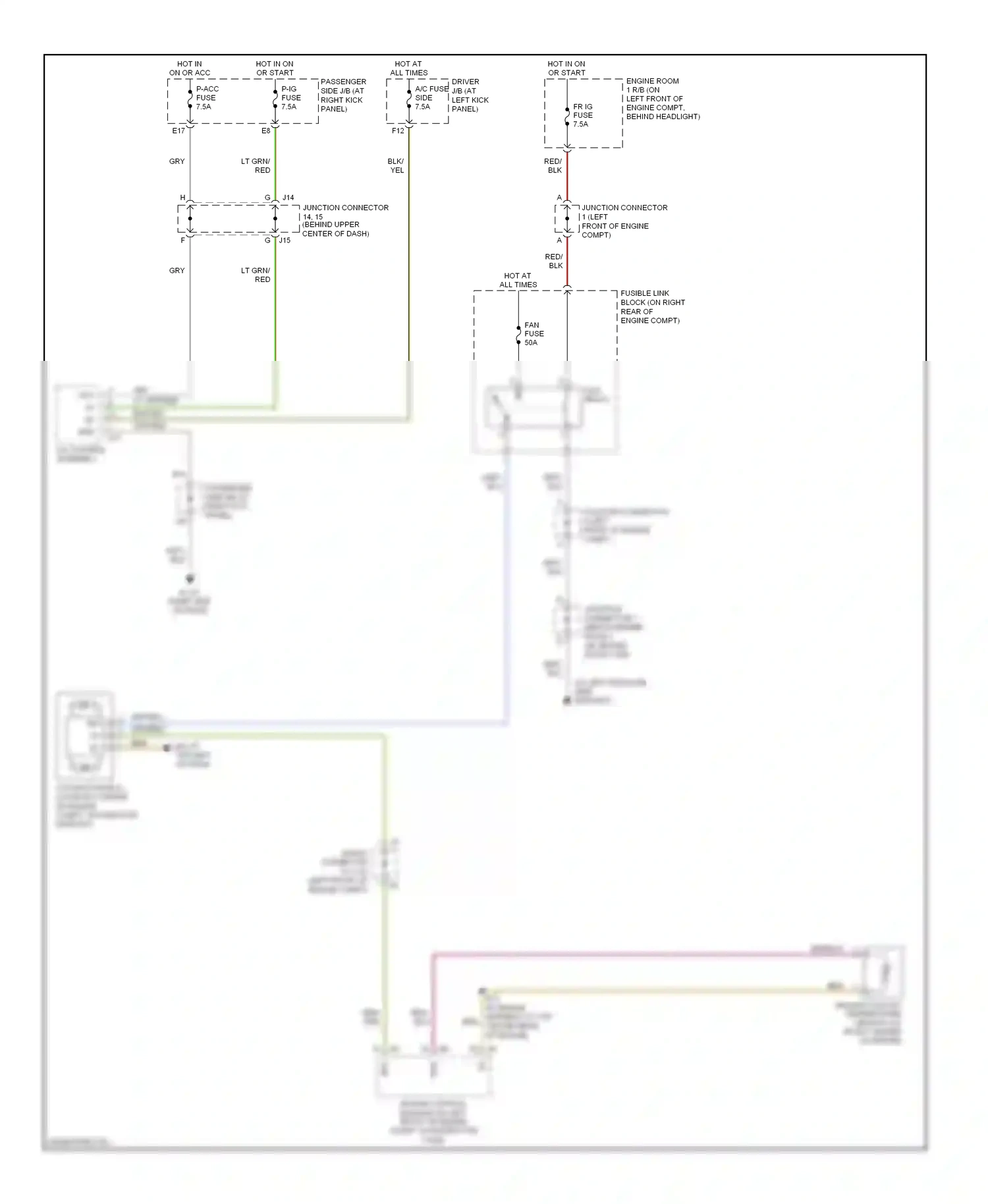 Lexus LS III facelift (2003-2006) engine control module (on left front of engine compt, in protective case) wiring diagram  (3 of 9)