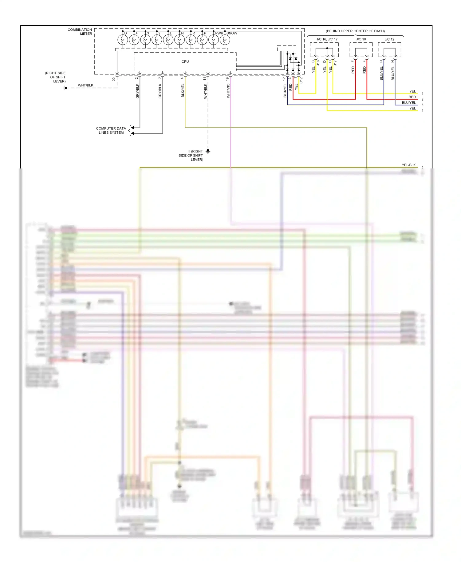 Lexus LS III facelift (2003-2006) engine controls system wiring diagram  (1 of 5)
