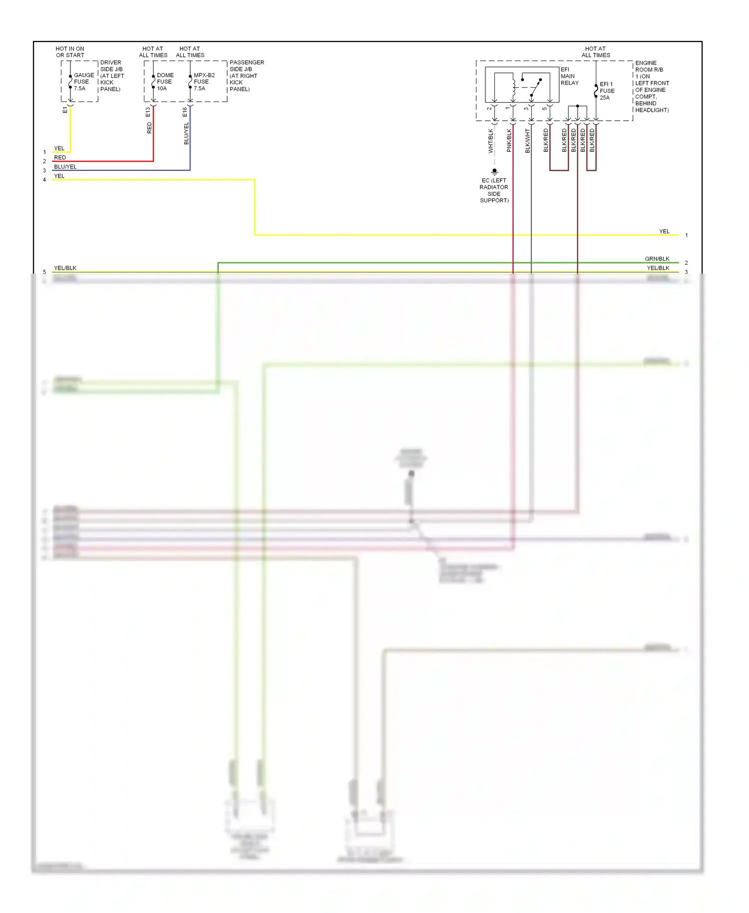 Lexus LS III facelift (2003-2006) engine controls system wiring diagram  (2 of 5)