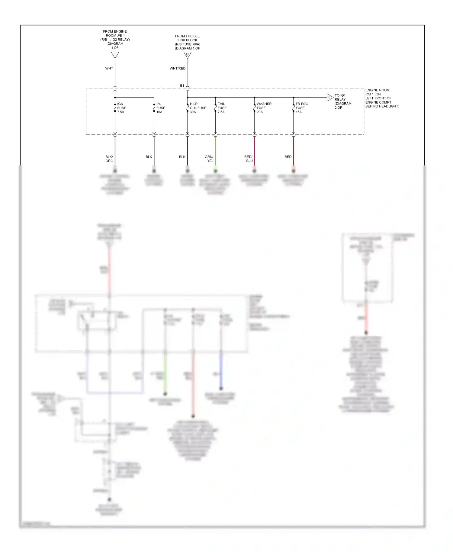 Lexus LS III facelift (2003-2006) engine controls systems wiring diagram  (1 of 1)