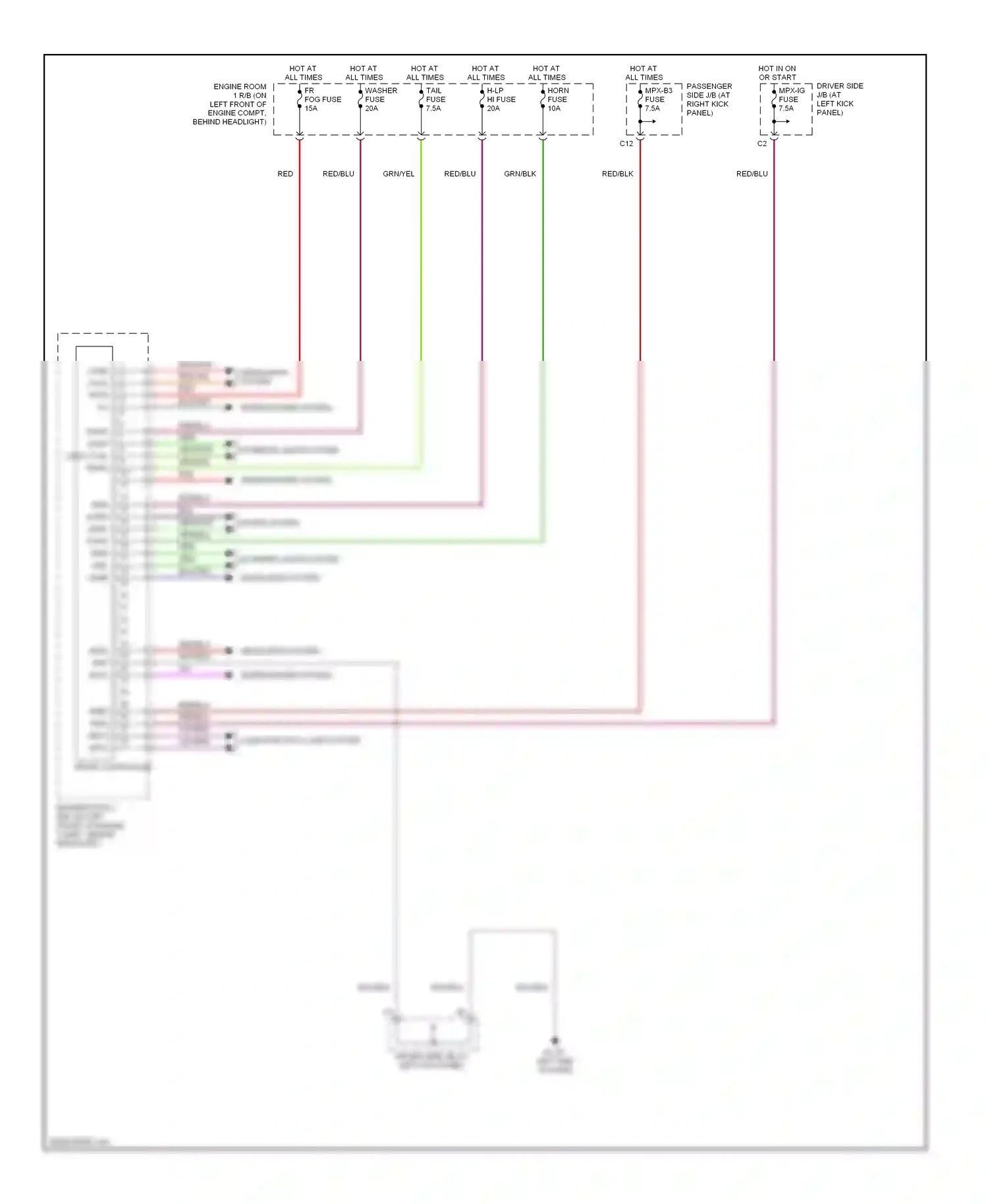 Lexus LS III facelift (2003-2006) front controller wiring diagram  (2 of 8)
