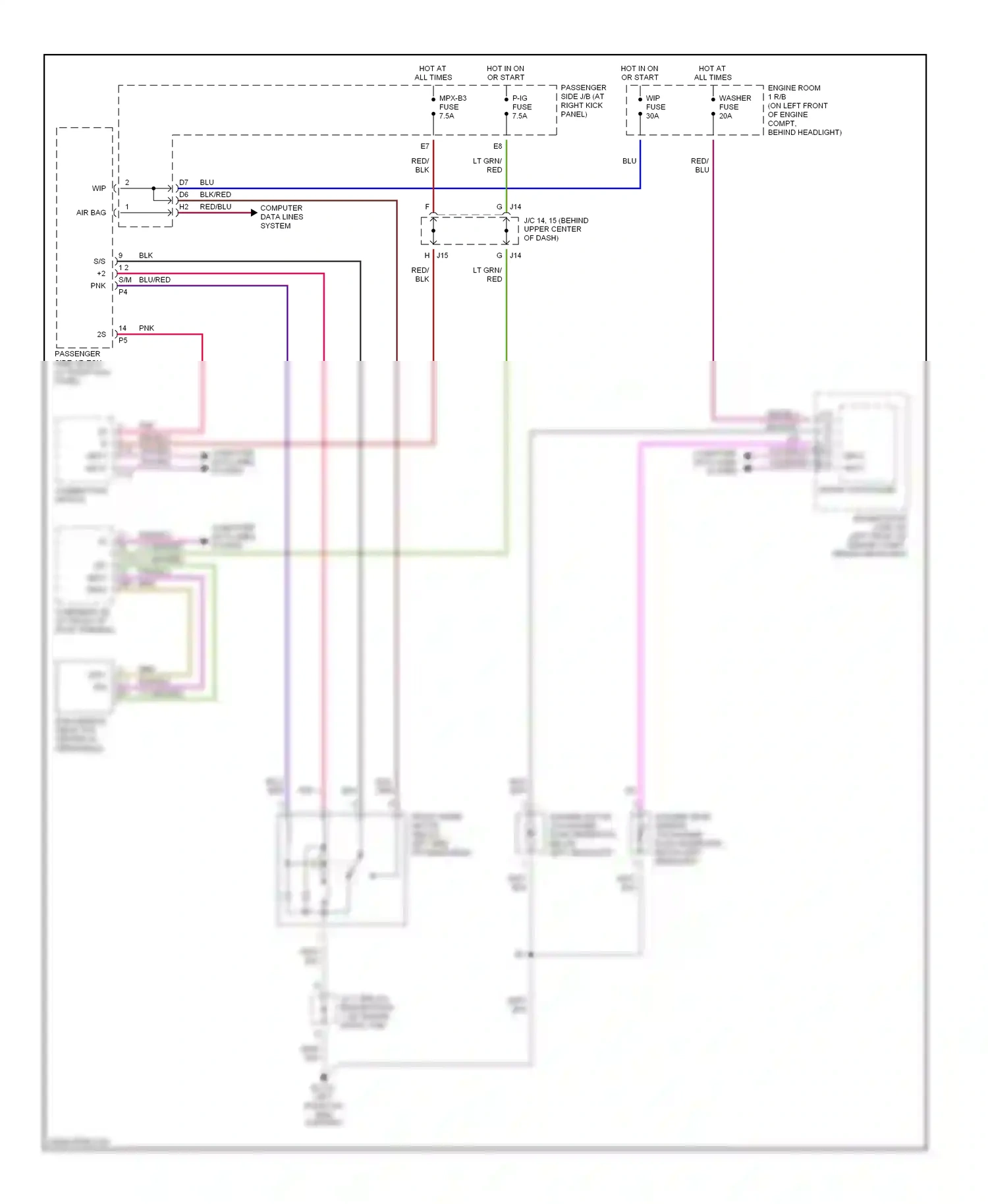 Lexus LS III facelift (2003-2006) front controller wiring diagram  (3 of 8)