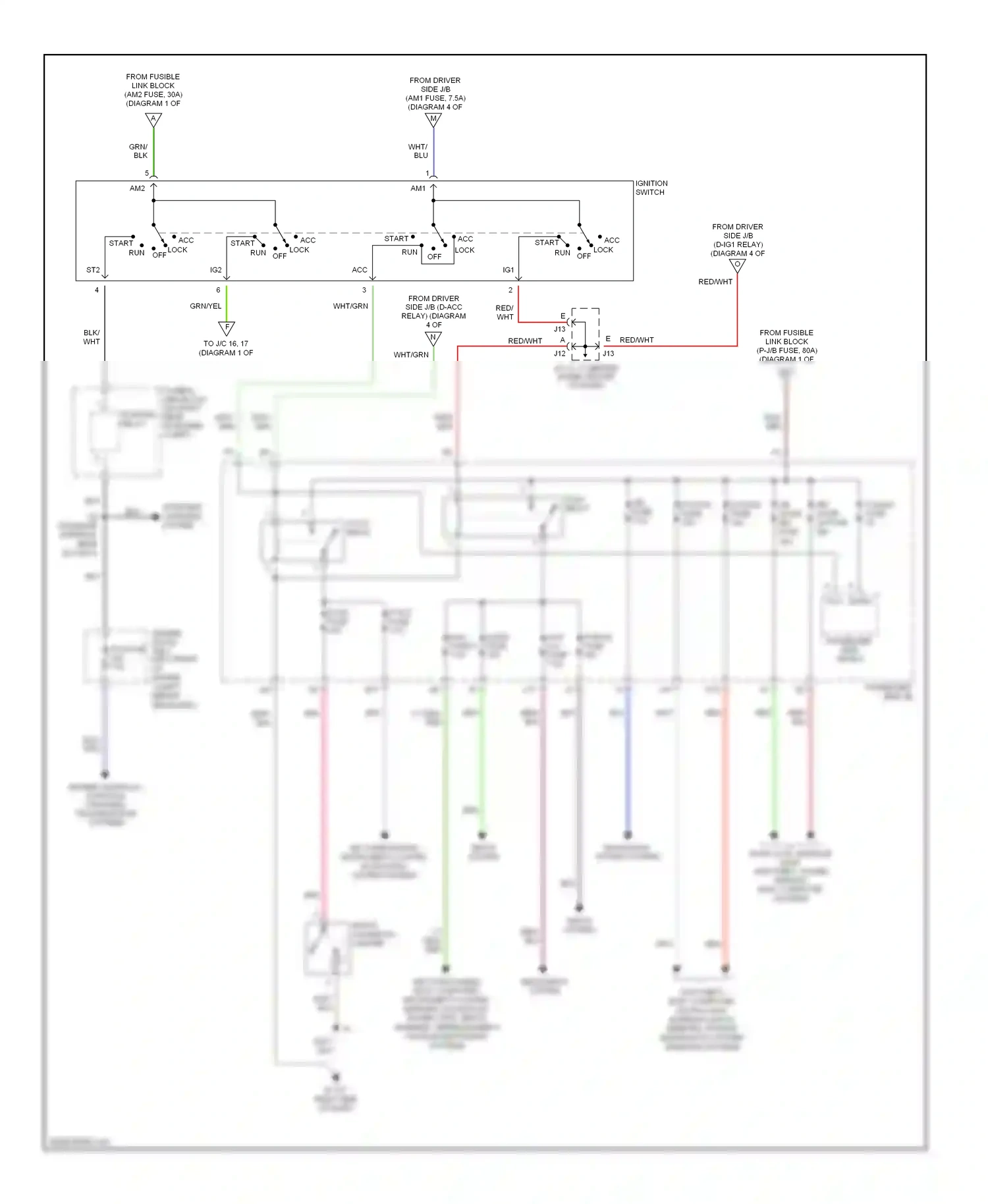 Lexus LS III facelift (2003-2006) ignition switch wiring diagram  (4 of 8)
