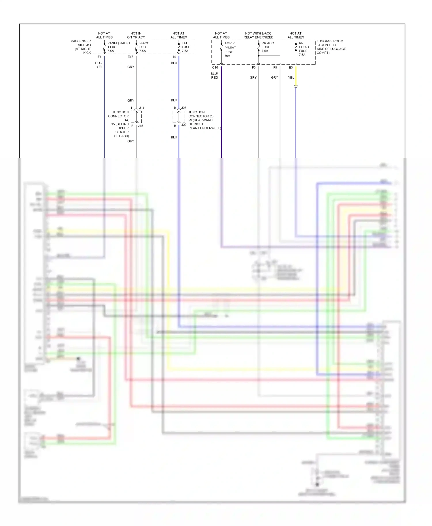 Lexus LS III facelift (2003-2006) multi-display wiring diagram  (10 of 11)