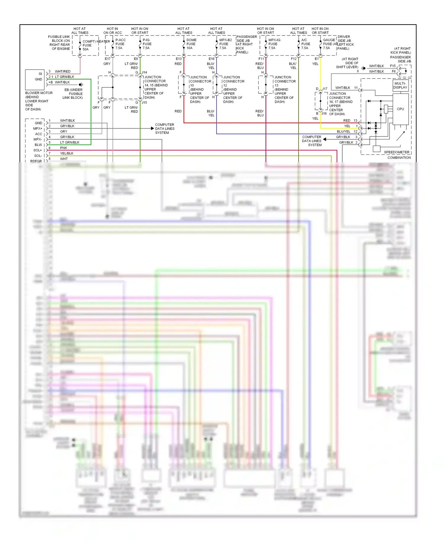 Lexus LS III facelift (2003-2006) multi-display wiring diagram  (2 of 11)