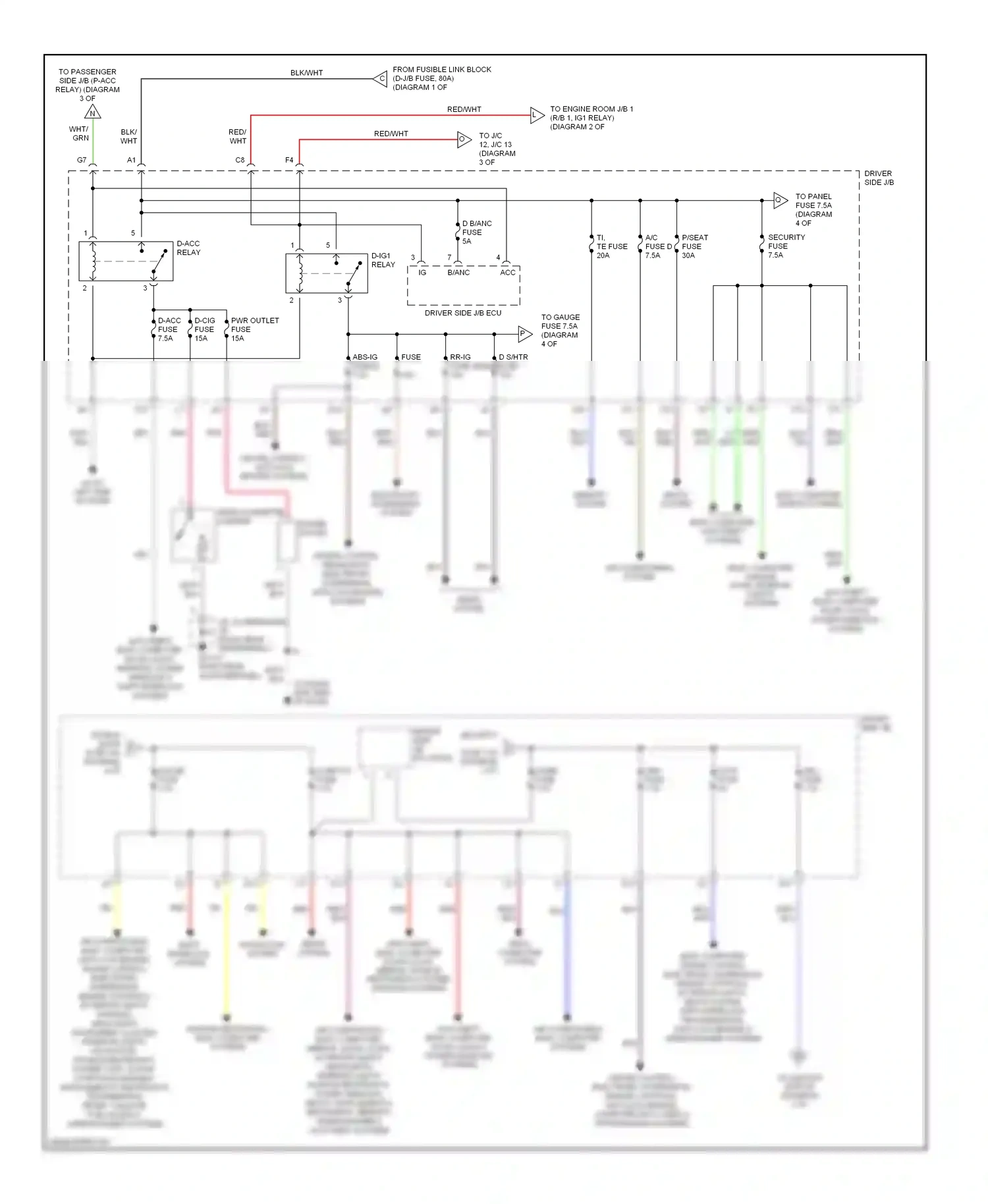 Lexus LS III facelift (2003-2006) security fuse wiring diagram  (3 of 6)