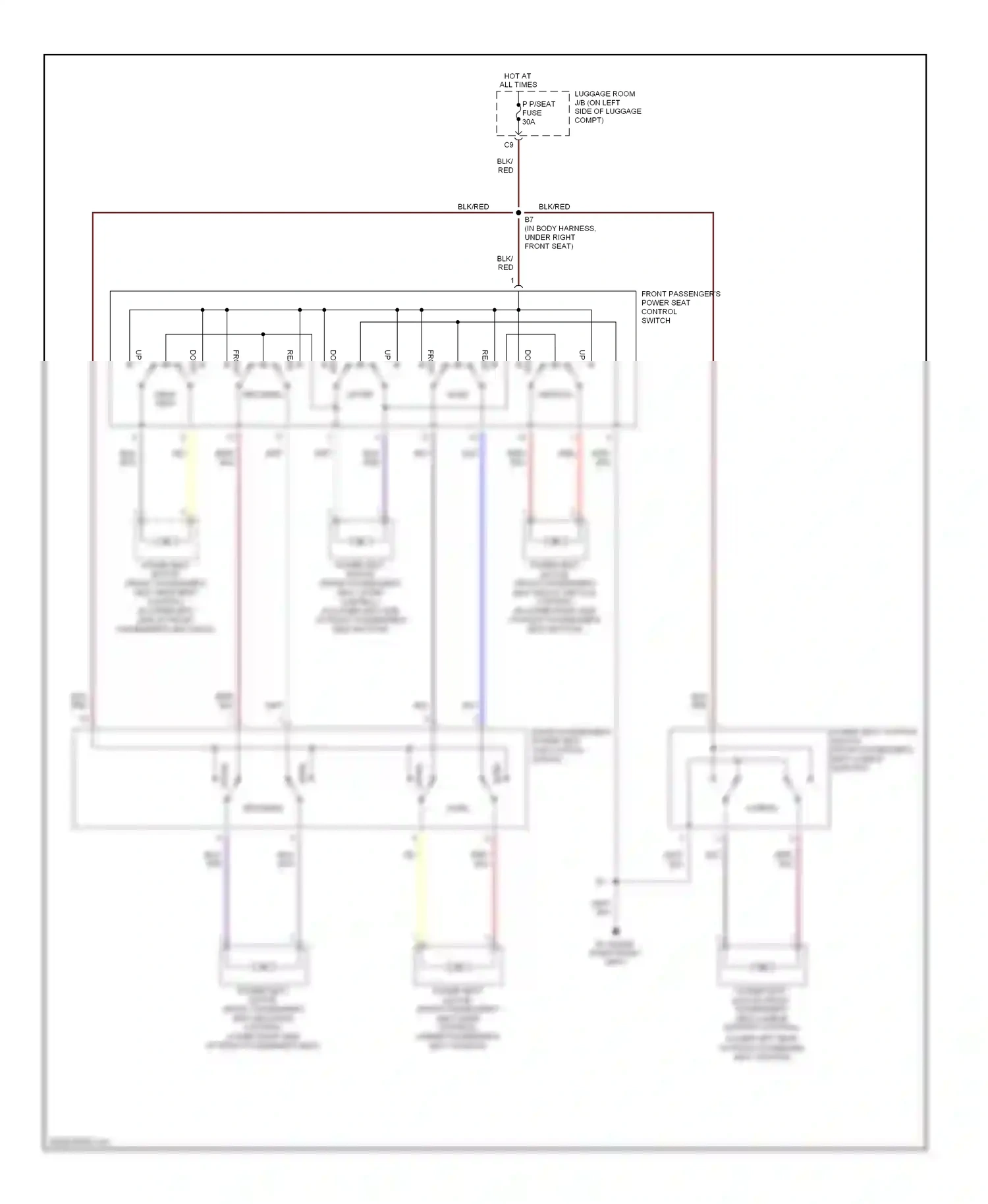 Lexus LS III facelift (2003-2006) vertical wiring diagram  (1 of 1)