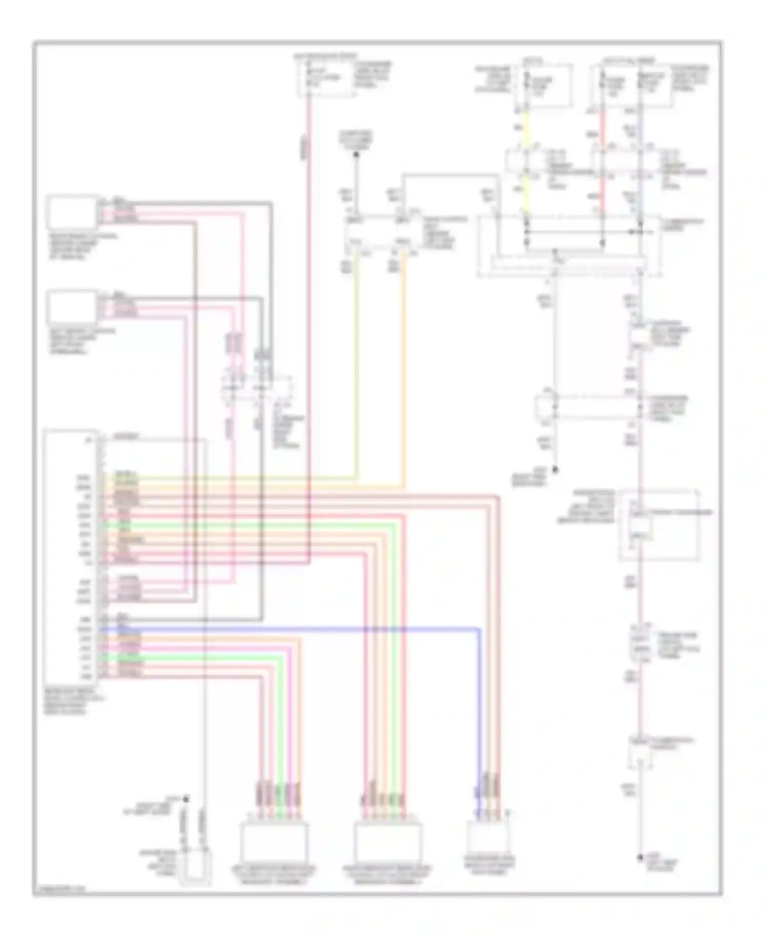 LS Lexus III (2000-2003): Headlamps leveling circuit, without air suspension