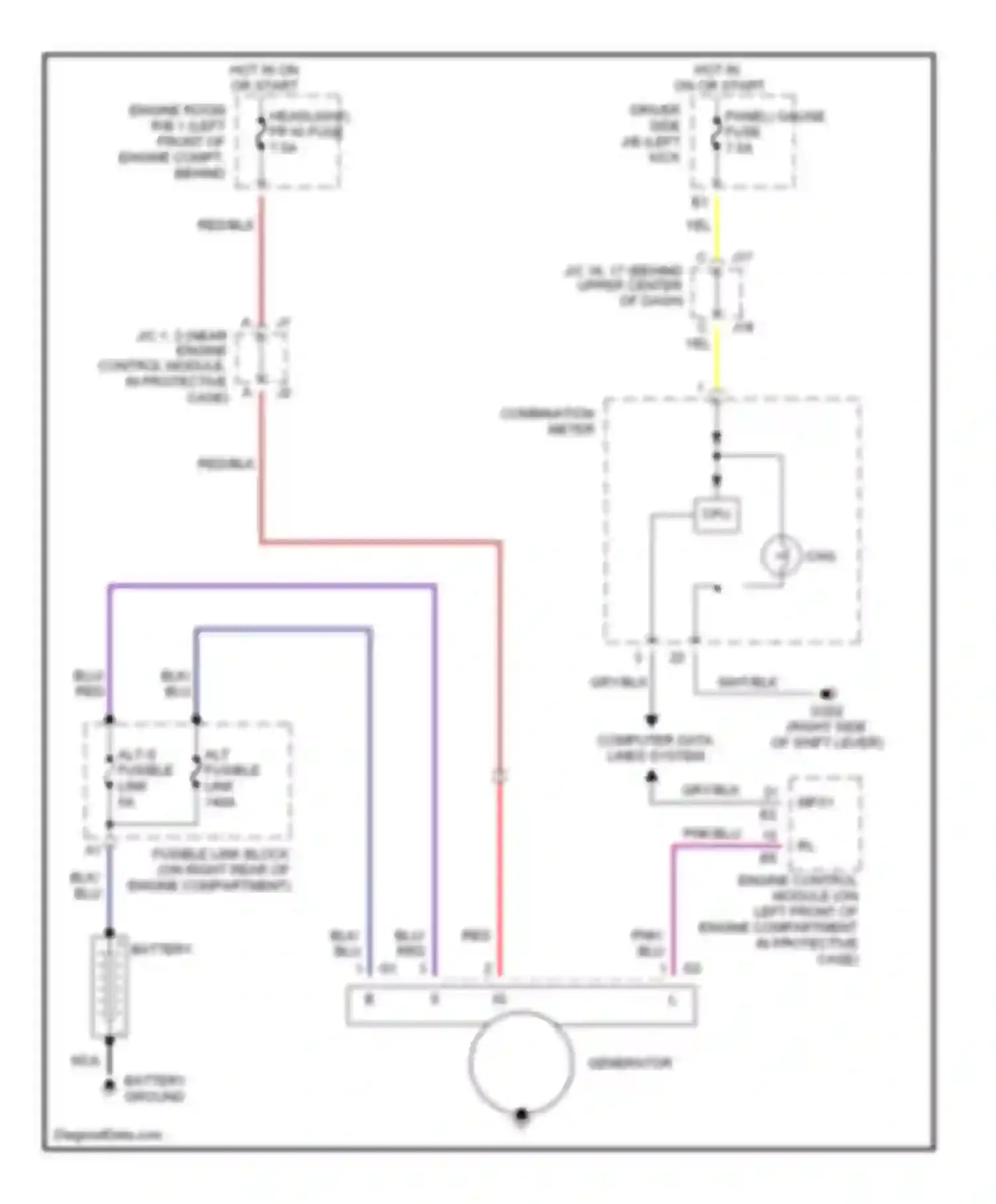LS Lexus III (2000-2003): Charging circuit