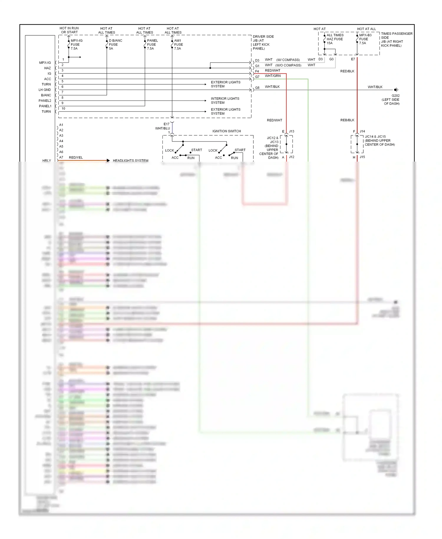 Lexus LS III (2000-2003) blk/red wiring diagram  (5 of 23)