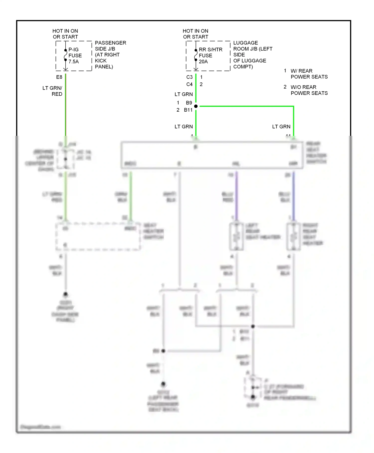 Lexus LS III (2000-2003) blu wiring diagram  (43 of 59)
