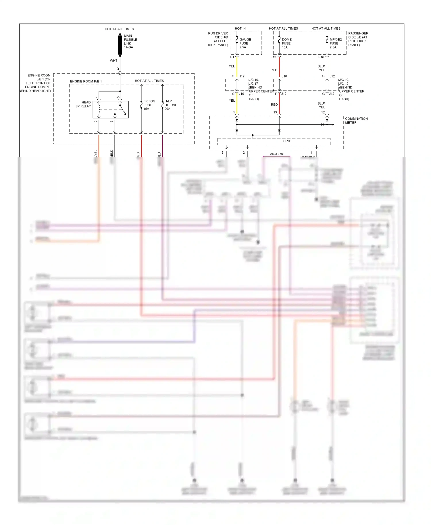 Lexus LS III (2000-2003) blu wiring diagram  (26 of 59)