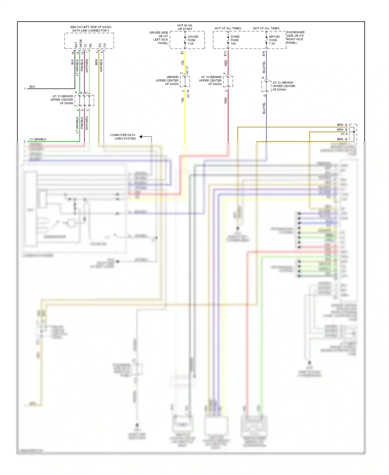 Lexus LS III (2000-2003) blu wiring diagram  (11 of 59)