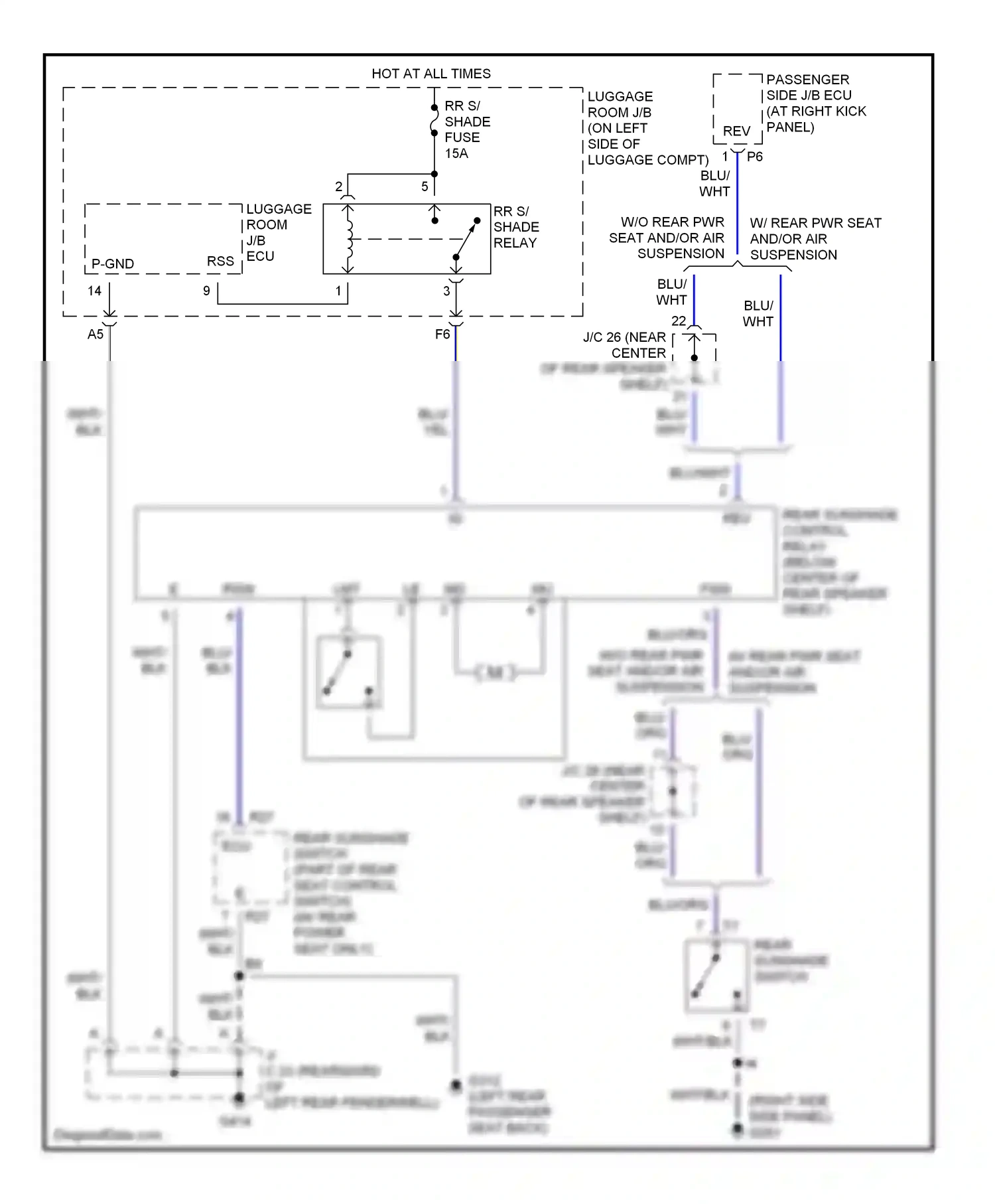 Lexus LS III (2000-2003) blu/org wiring diagram  (6 of 12)