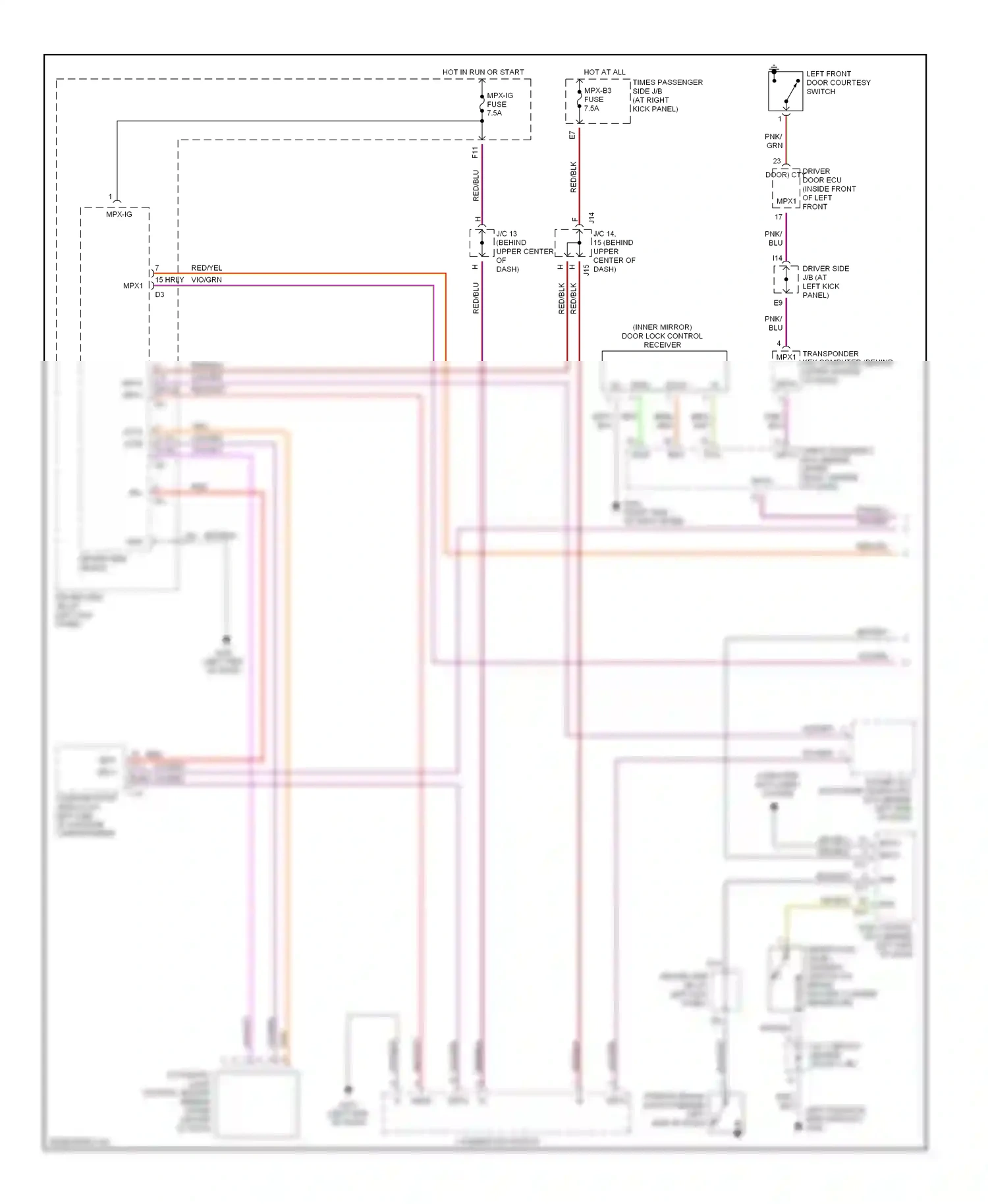 Lexus LS III (2000-2003) (+) bu wiring diagram  (4 of 6)