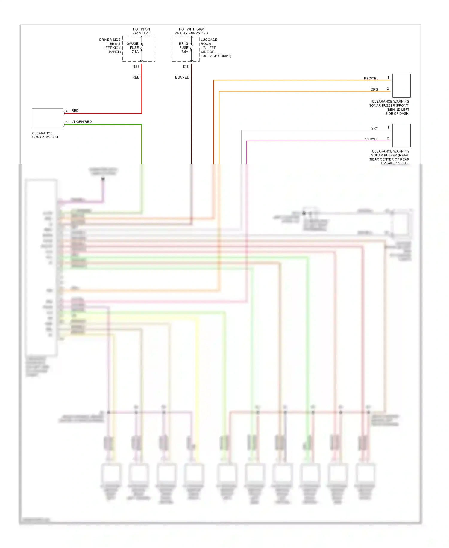 Lexus LS III (2000-2003) clearance sonar switch wiring diagram  (2 of 2)