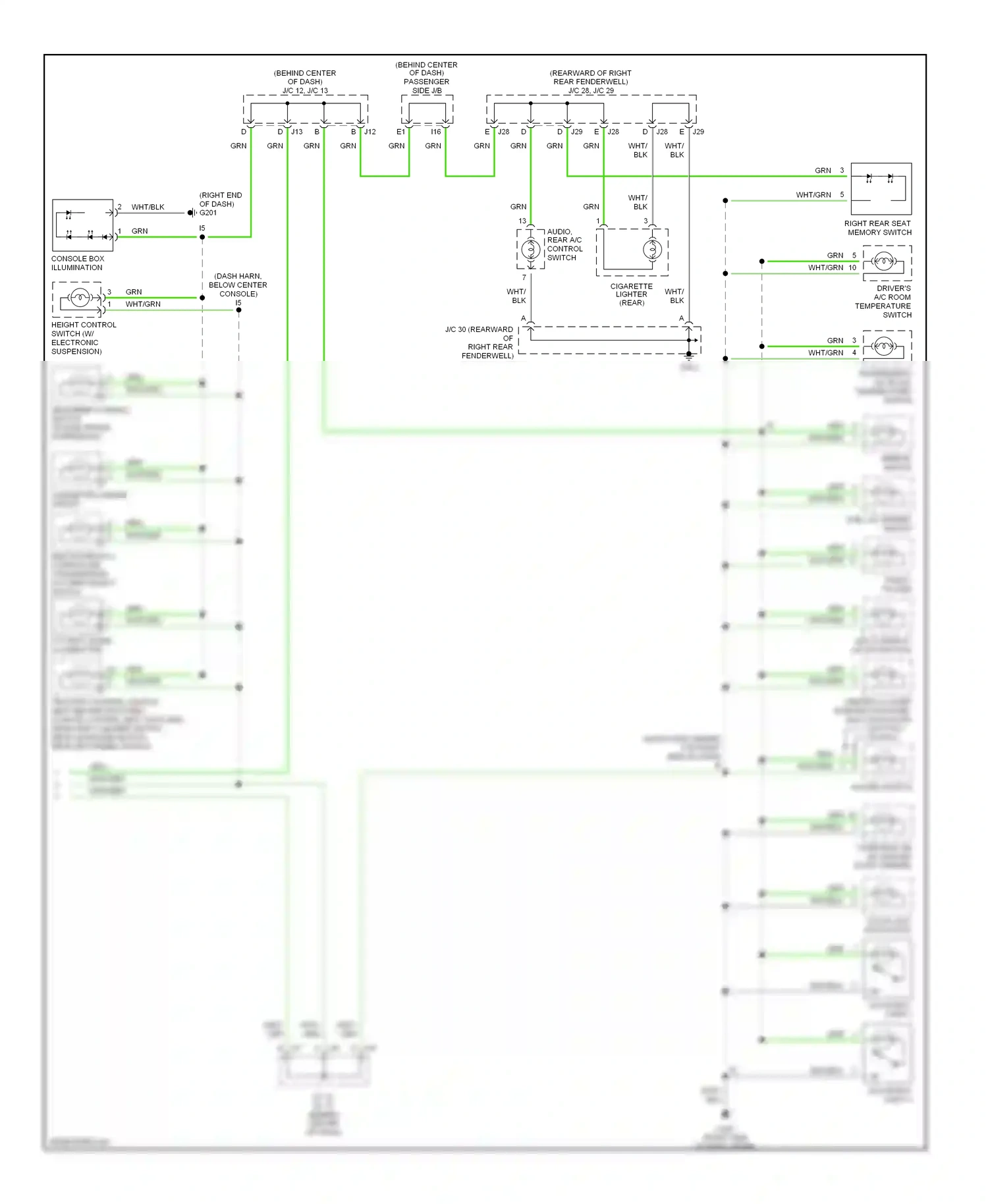 Lexus LS III (2000-2003) console box illumination wiring diagram  (2 of 2)