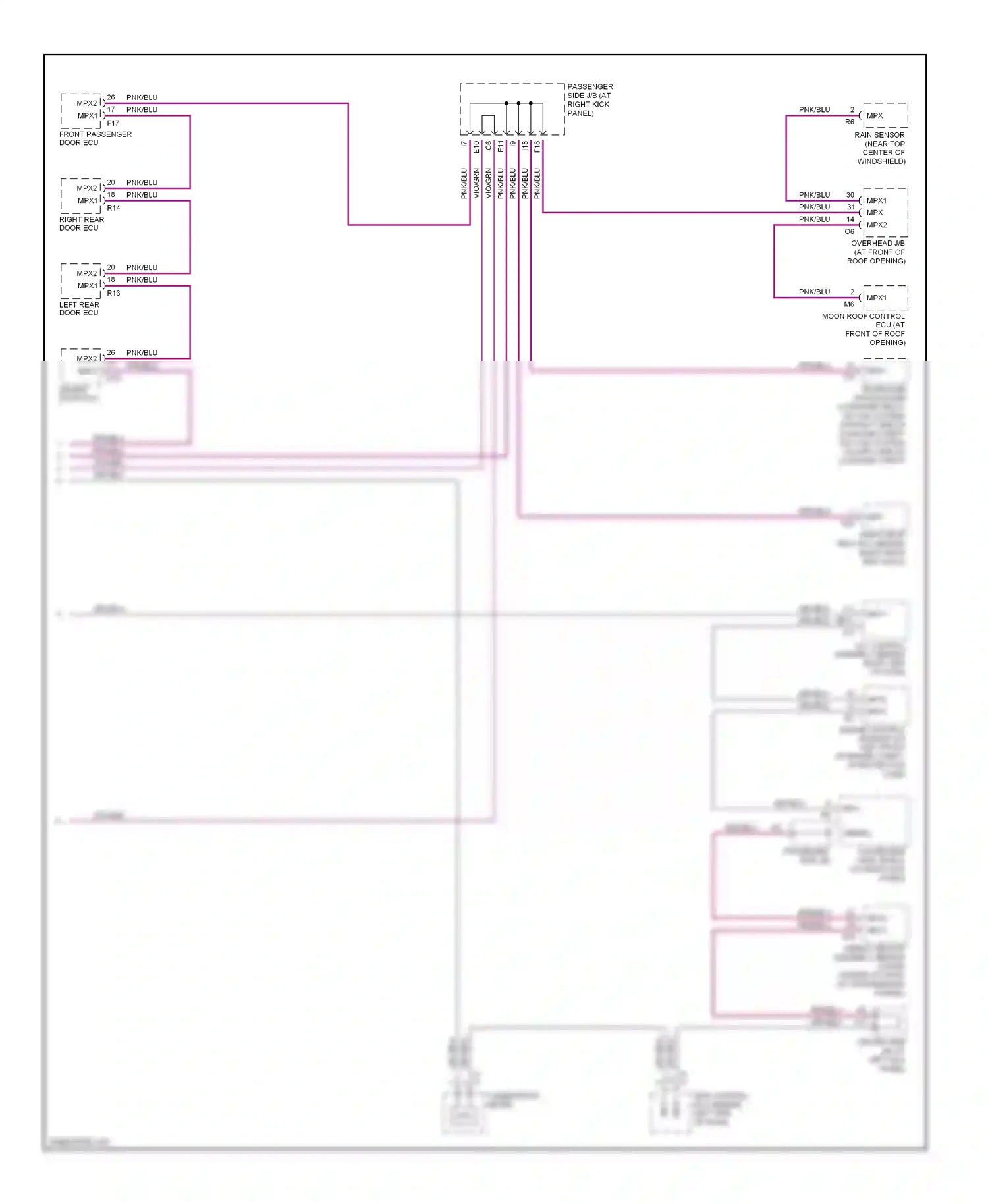 Lexus LS III (2000-2003) driver side j/b (at left kick panel) wiring diagram  (9 of 33)