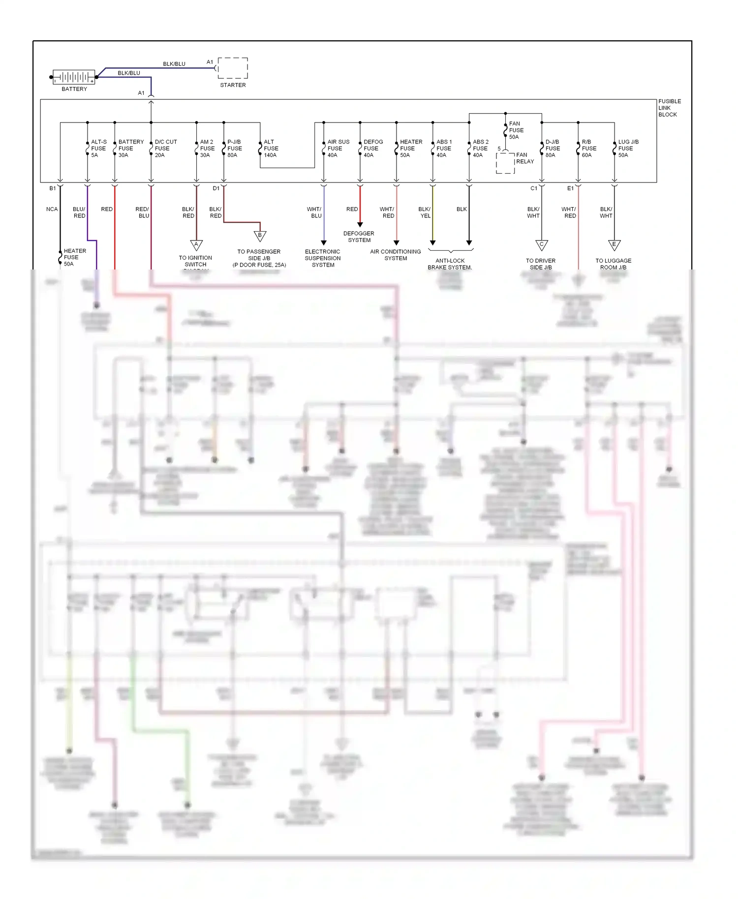 Lexus LS III (2000-2003) engine controls system wiring diagram  (2 of 2)