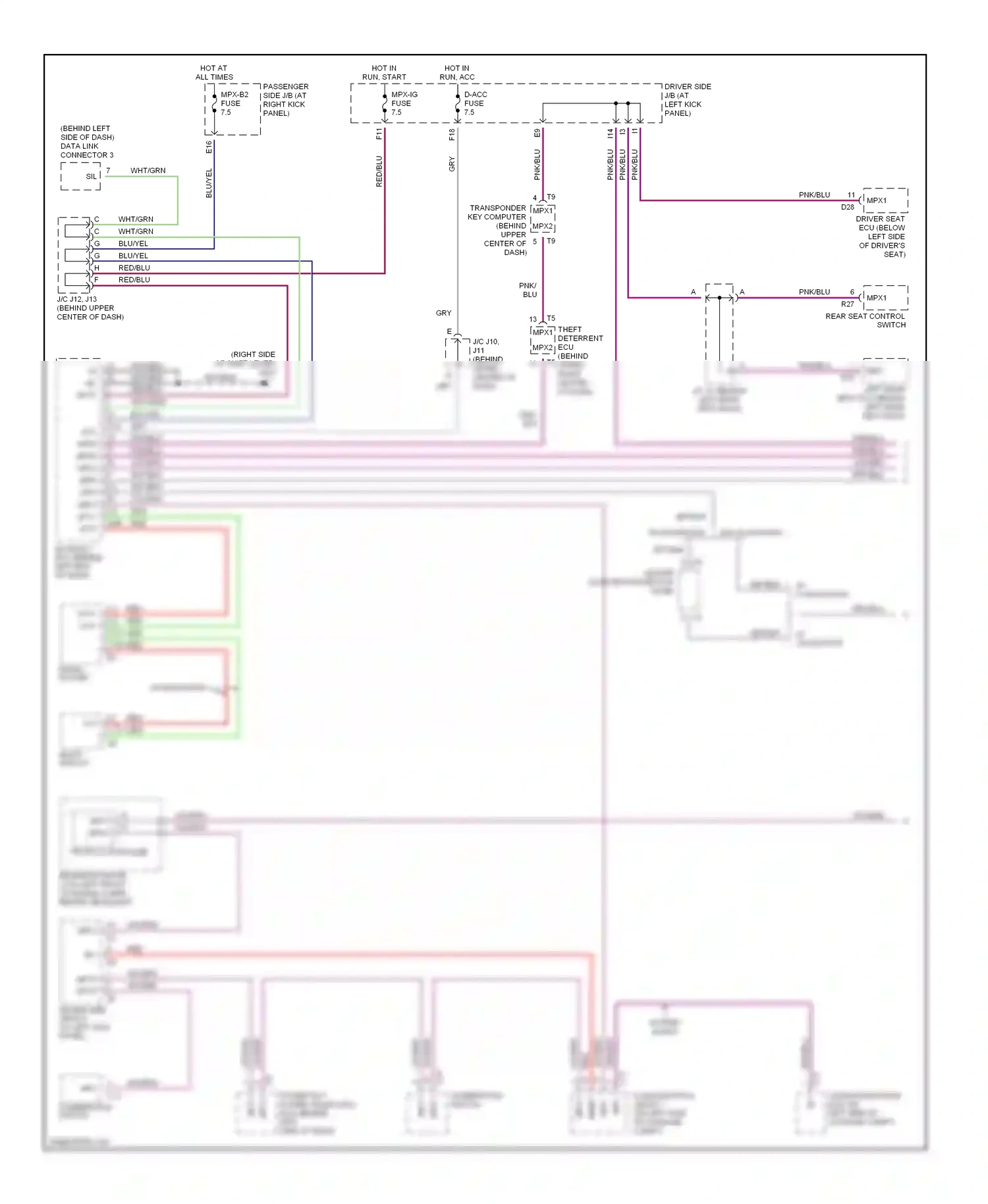 Lexus LS III (2000-2003) front controller wiring diagram  (8 of 10)