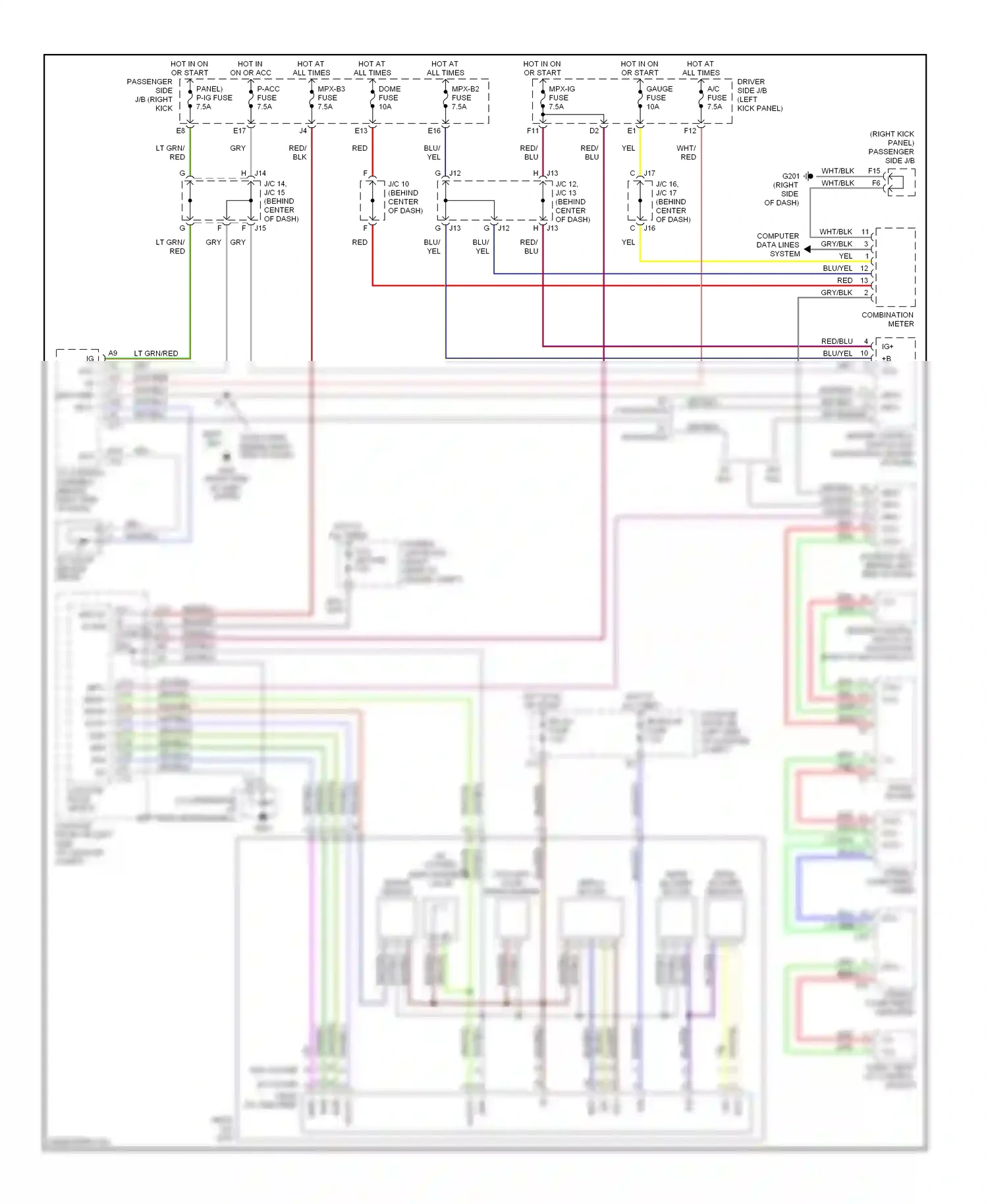 Lexus LS III (2000-2003) grn/org wiring diagram  (9 of 17)