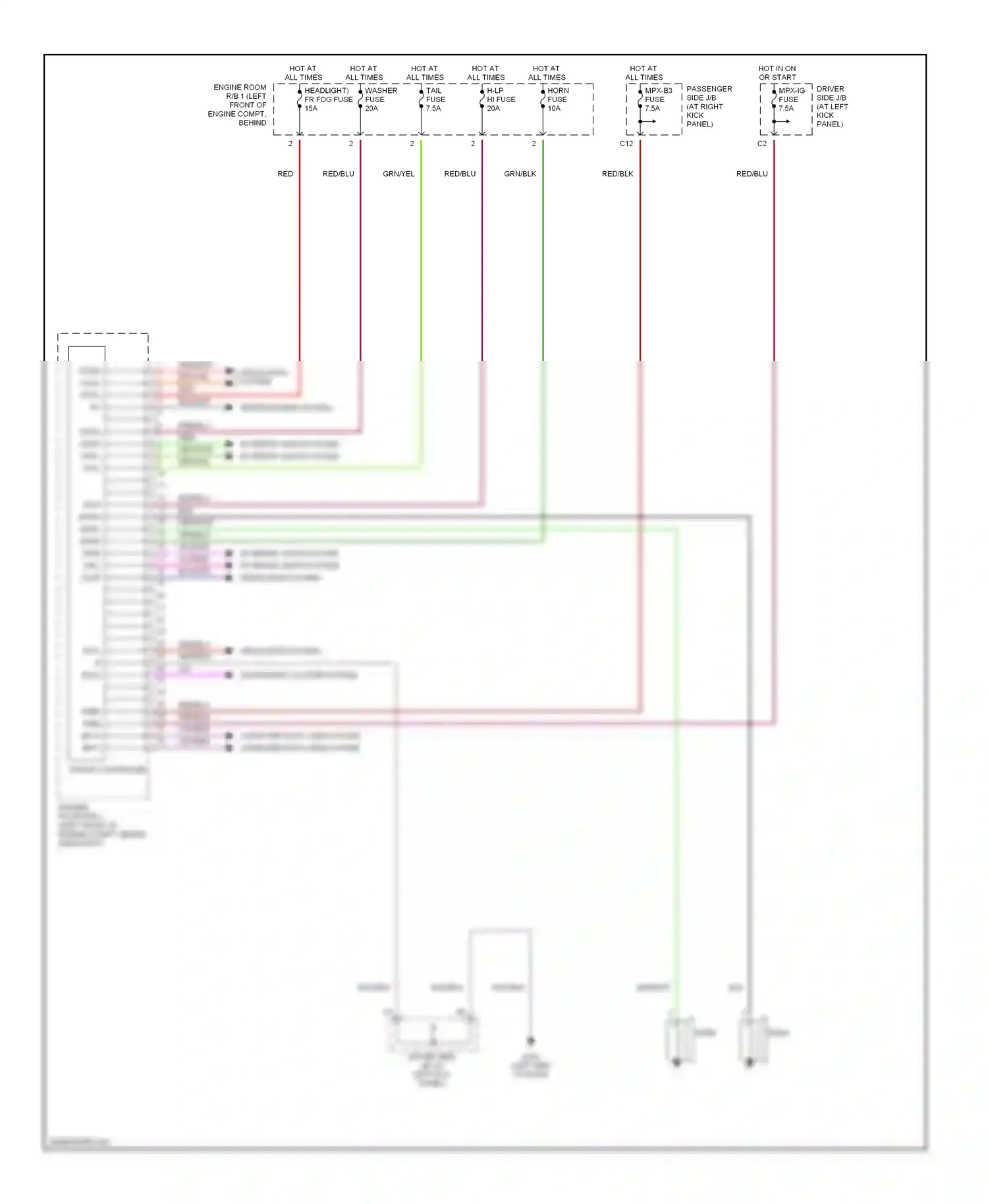 Lexus LS III (2000-2003) grn/org wiring diagram  (7 of 17)