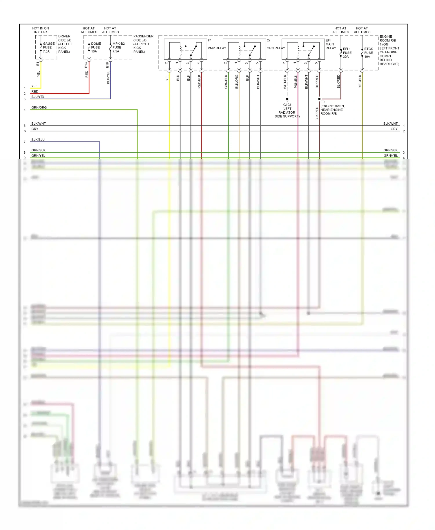 Lexus LS III (2000-2003) grn/org wiring diagram  (15 of 17)