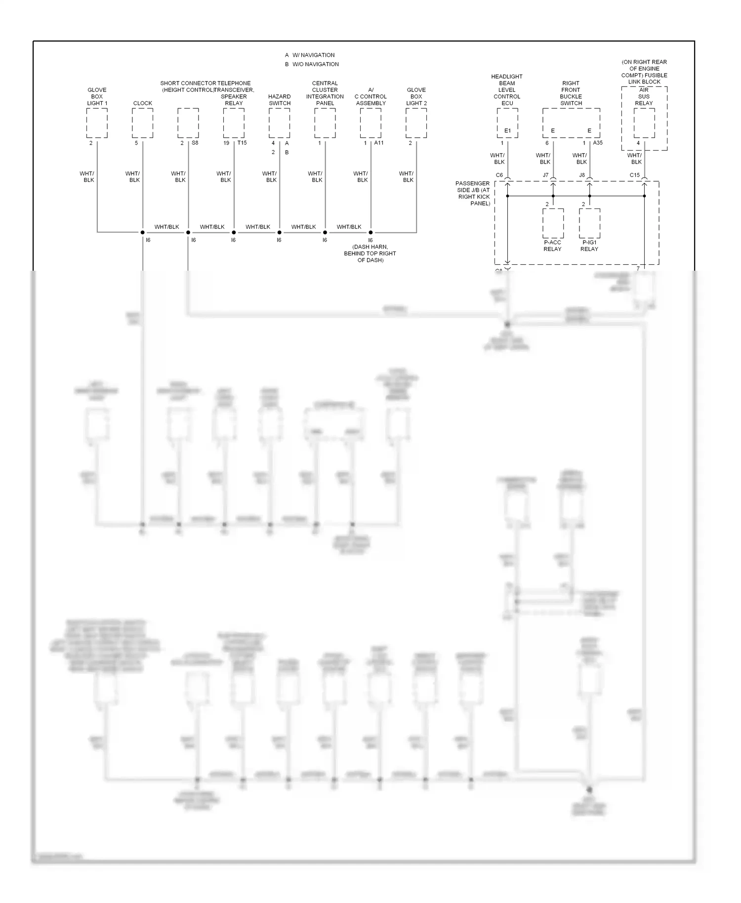 Lexus LS III (2000-2003) height control switch wiring diagram  (2 of 2)