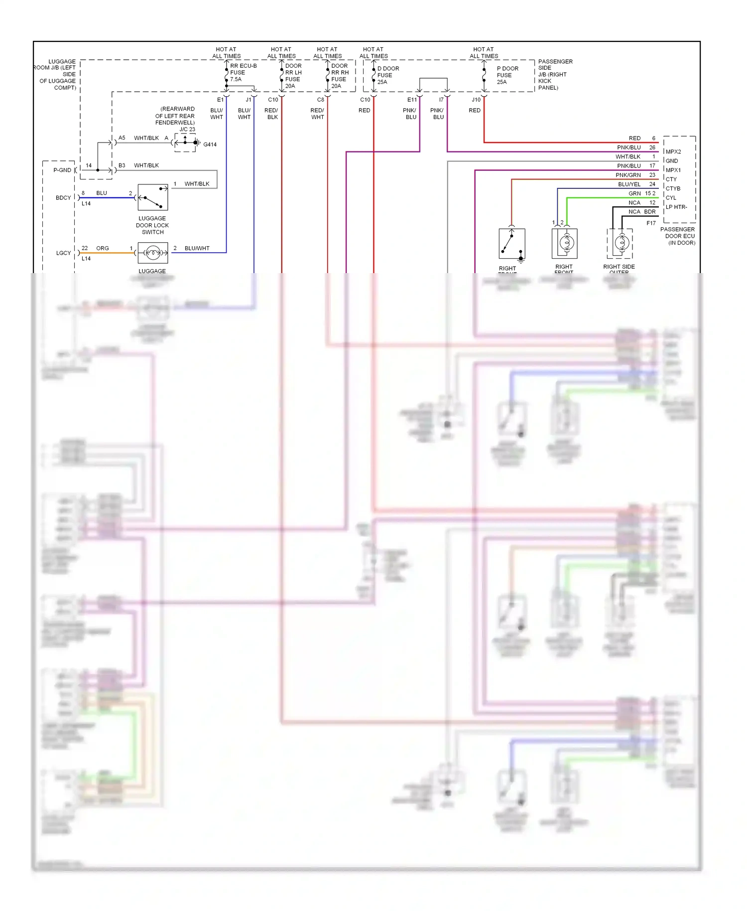 Lexus LS III (2000-2003) lglp wiring diagram  (1 of 2)
