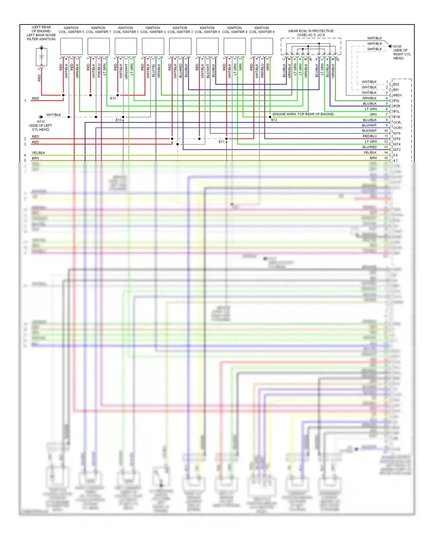 Lexus LS III (2000-2003) m- m+ wiring diagram  (1 of 1)