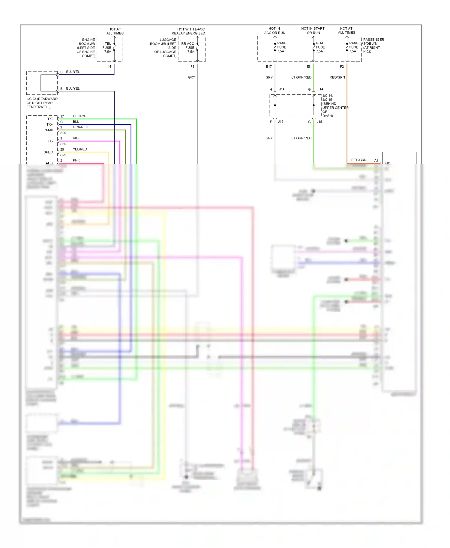 Lexus LS III (2000-2003) multi-display wiring diagram  (3 of 4)