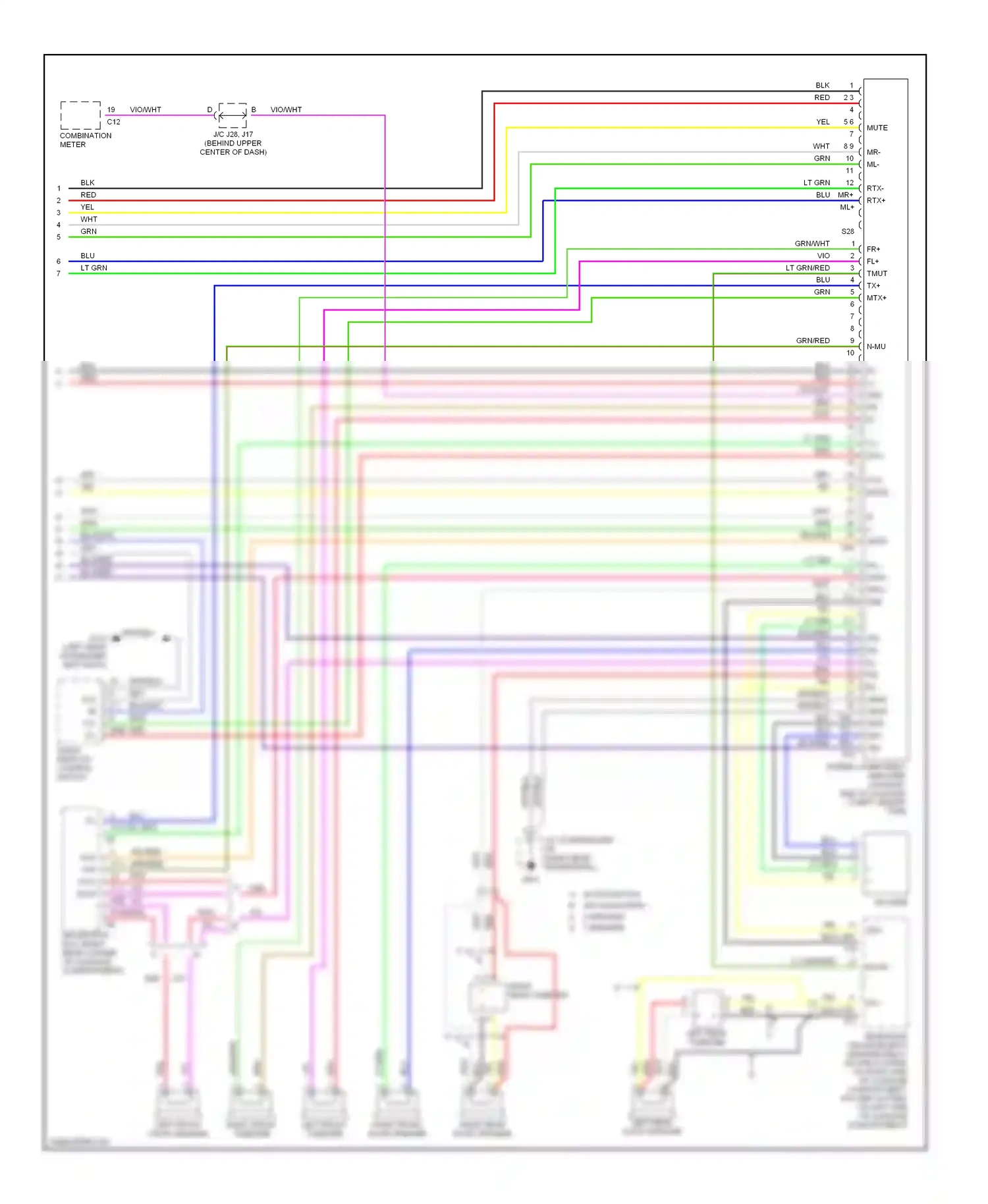 Lexus LS III (2000-2003) mute wiring diagram  (1 of 1)