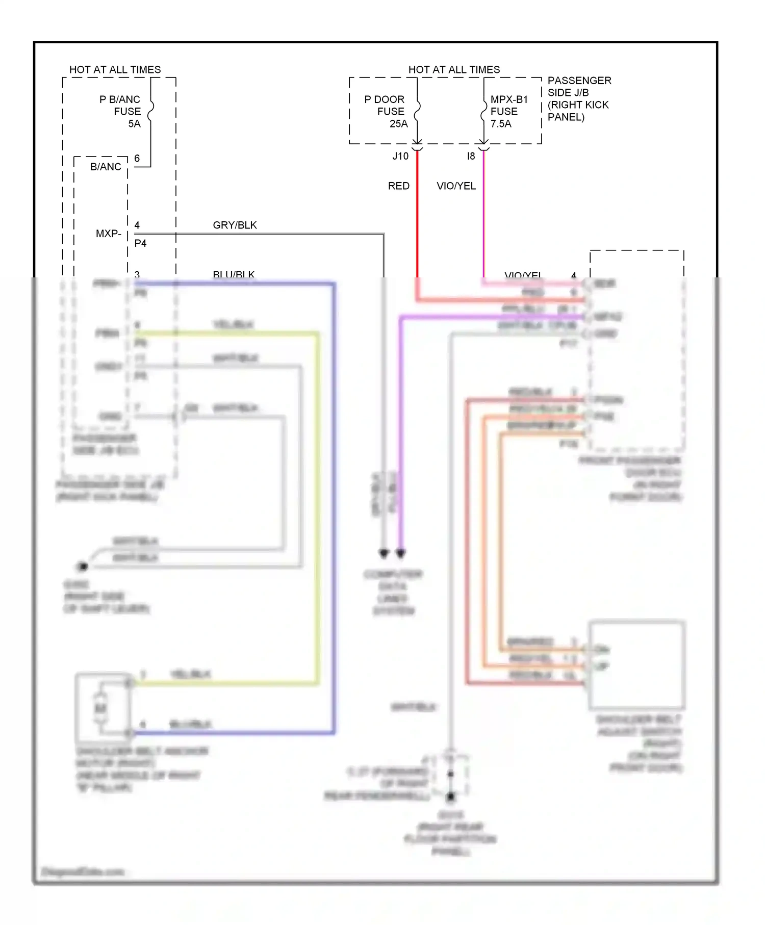 Lexus LS III (2000-2003) red/blk wiring diagram  (30 of 40)