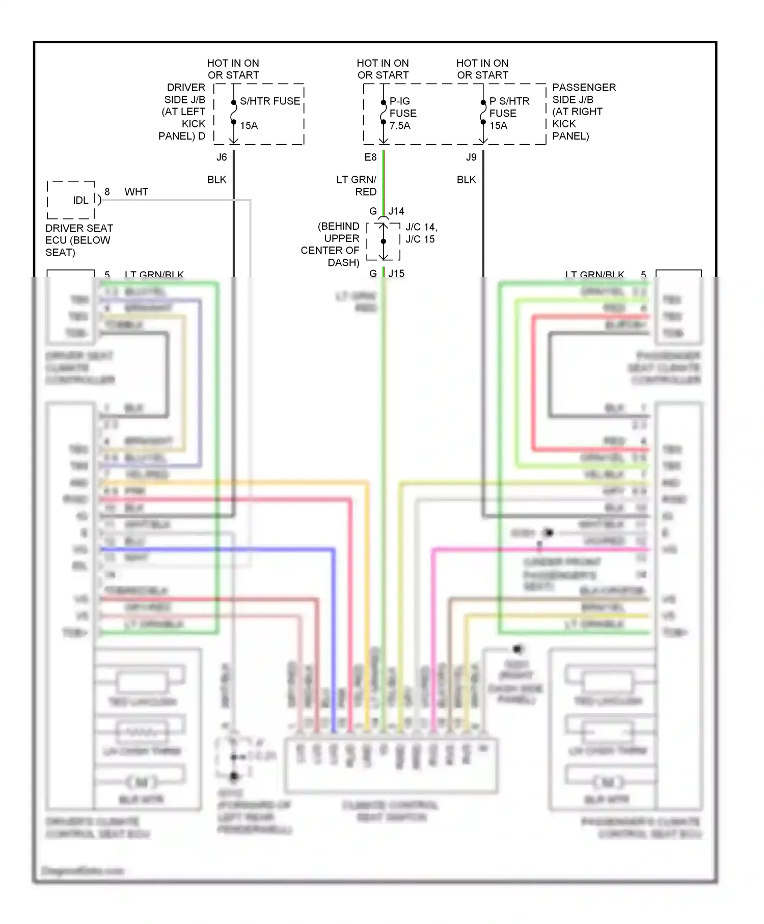 Lexus LS III (2000-2003) rrid wiring diagram  (1 of 1)