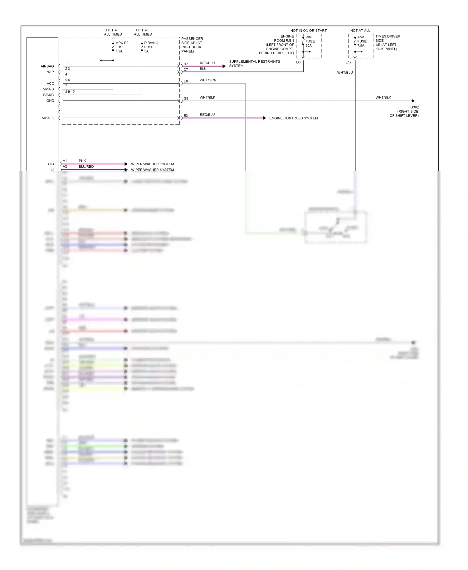 Lexus LS III (2000-2003) run wiring diagram  (2 of 2)