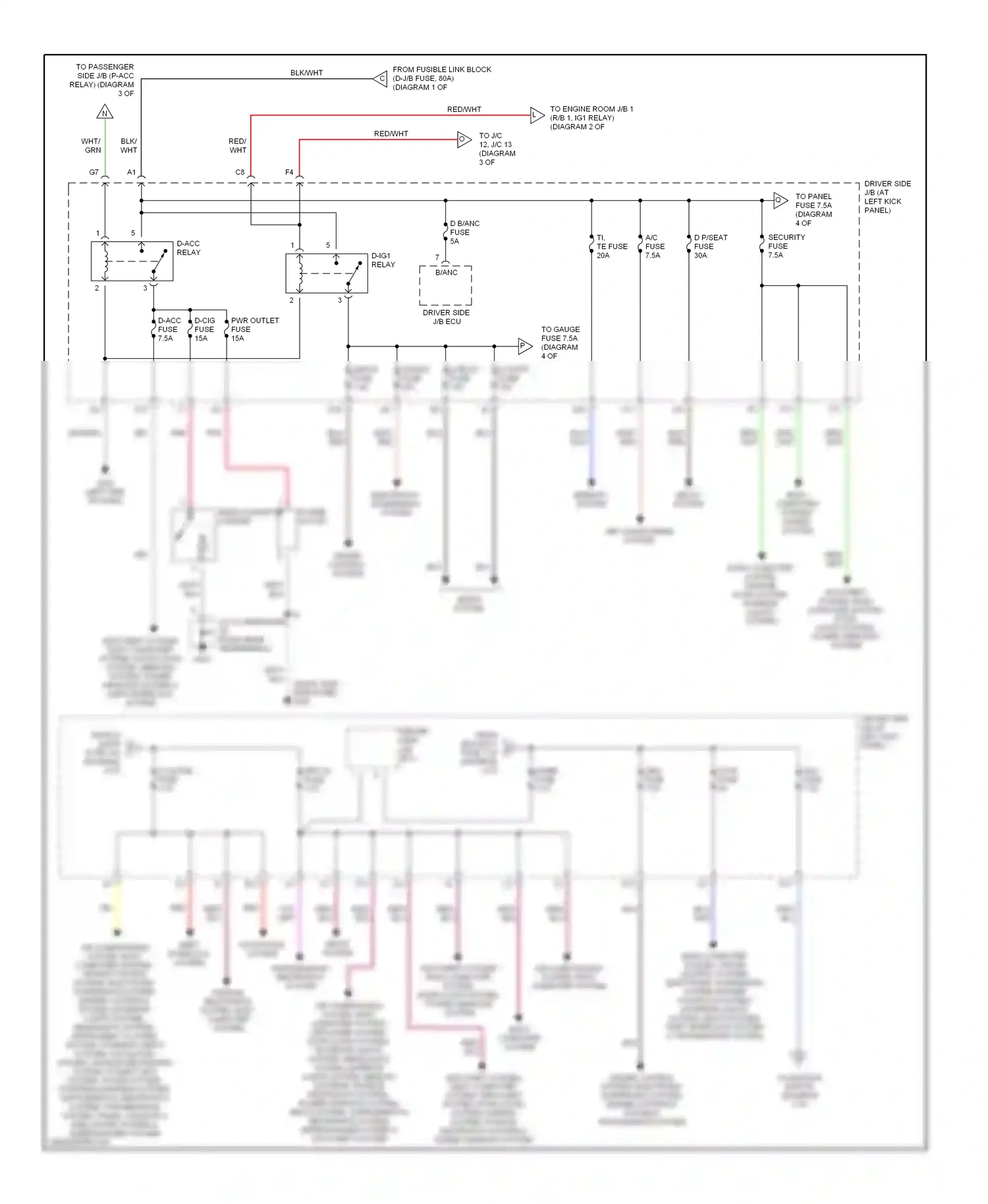 Lexus LS III (2000-2003) seats system wiring diagram  (3 of 4)