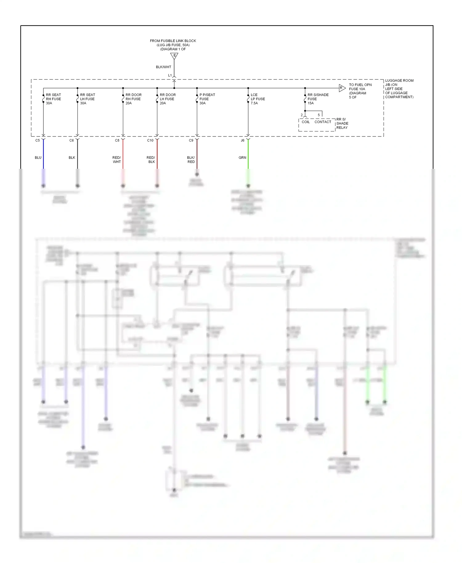 Lexus LS III (2000-2003) seats system wiring diagram  (4 of 4)