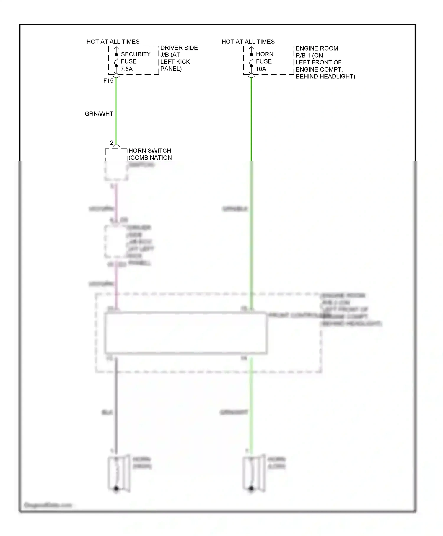 Lexus LS III (2000-2003) security fuse wiring diagram  (3 of 5)