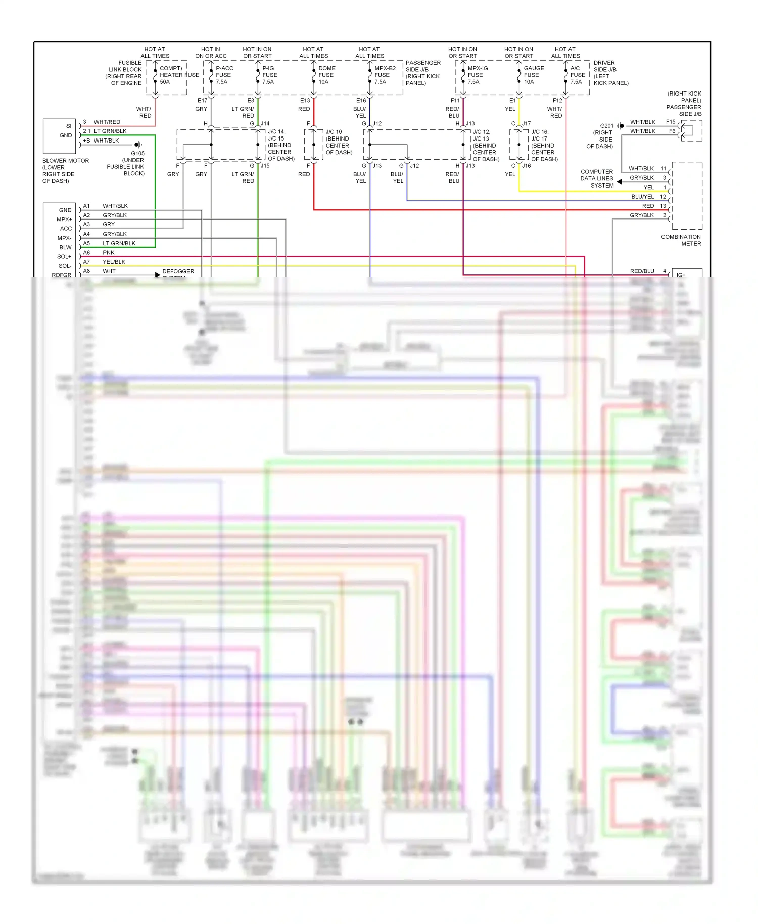 Lexus LS III (2000-2003) stereo component tuner wiring diagram  (1 of 4)