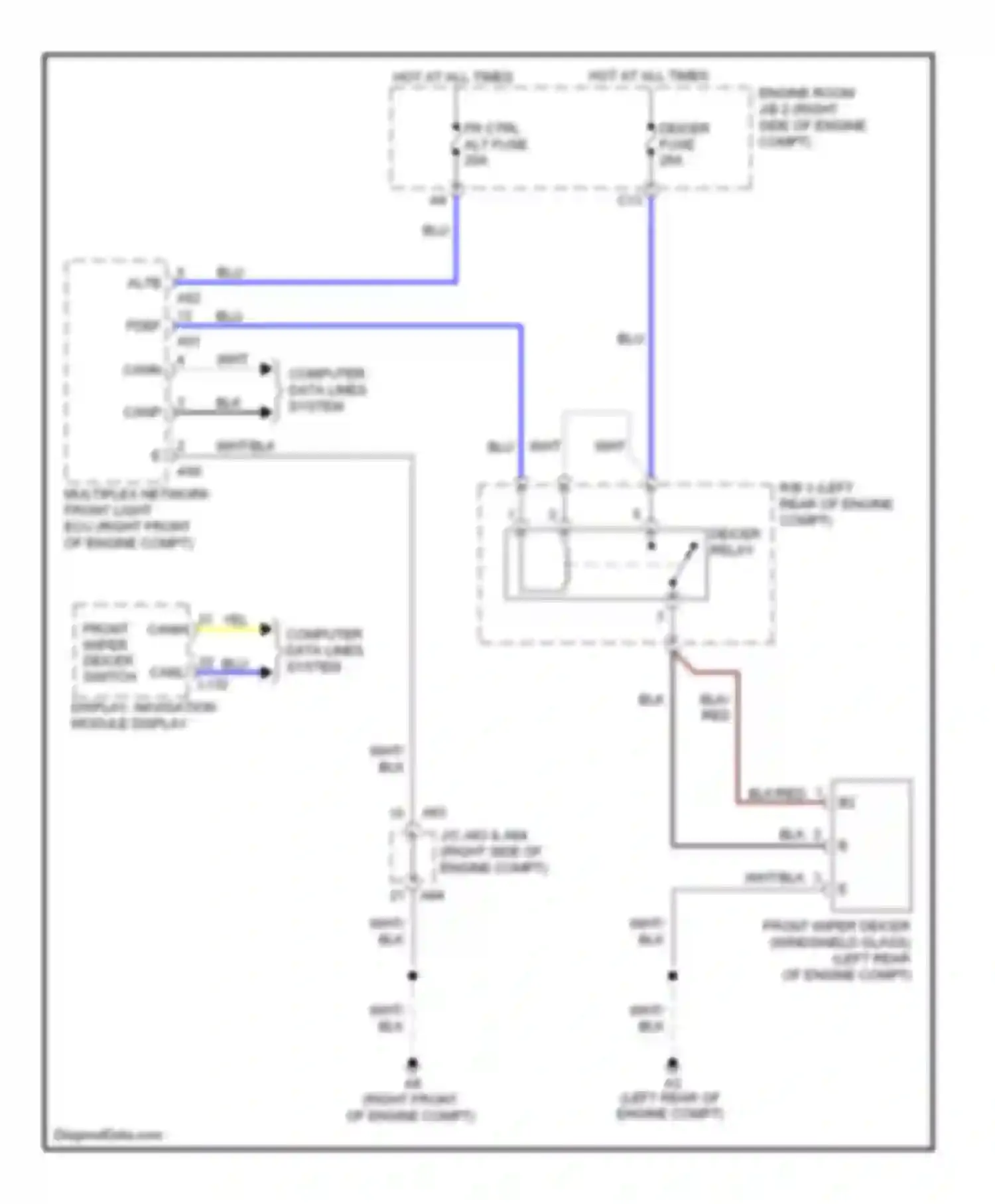 LS Lexus IV (2006-2012): Front deicer circuit