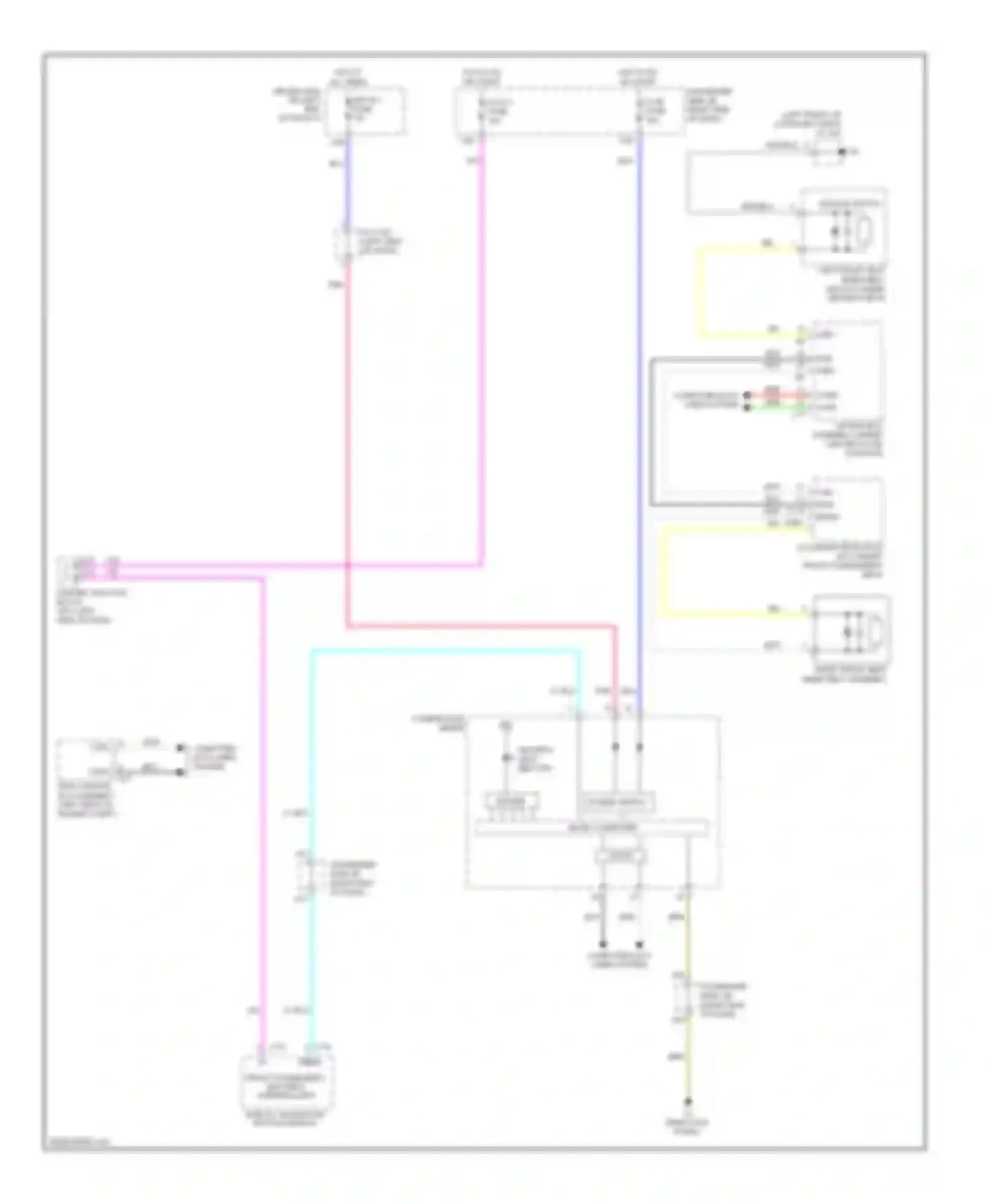 LS Lexus IV (2006-2012): Seat belt warning circuit