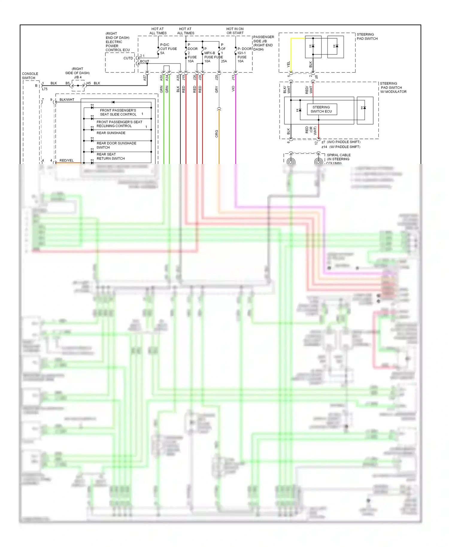 Lexus LS IV (2006-2012) clock wiring diagram  (4 of 4)
