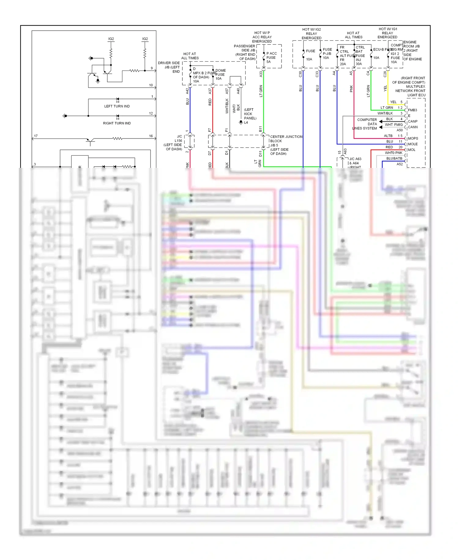 Lexus LS IV (2006-2012) clock wiring diagram  (3 of 4)