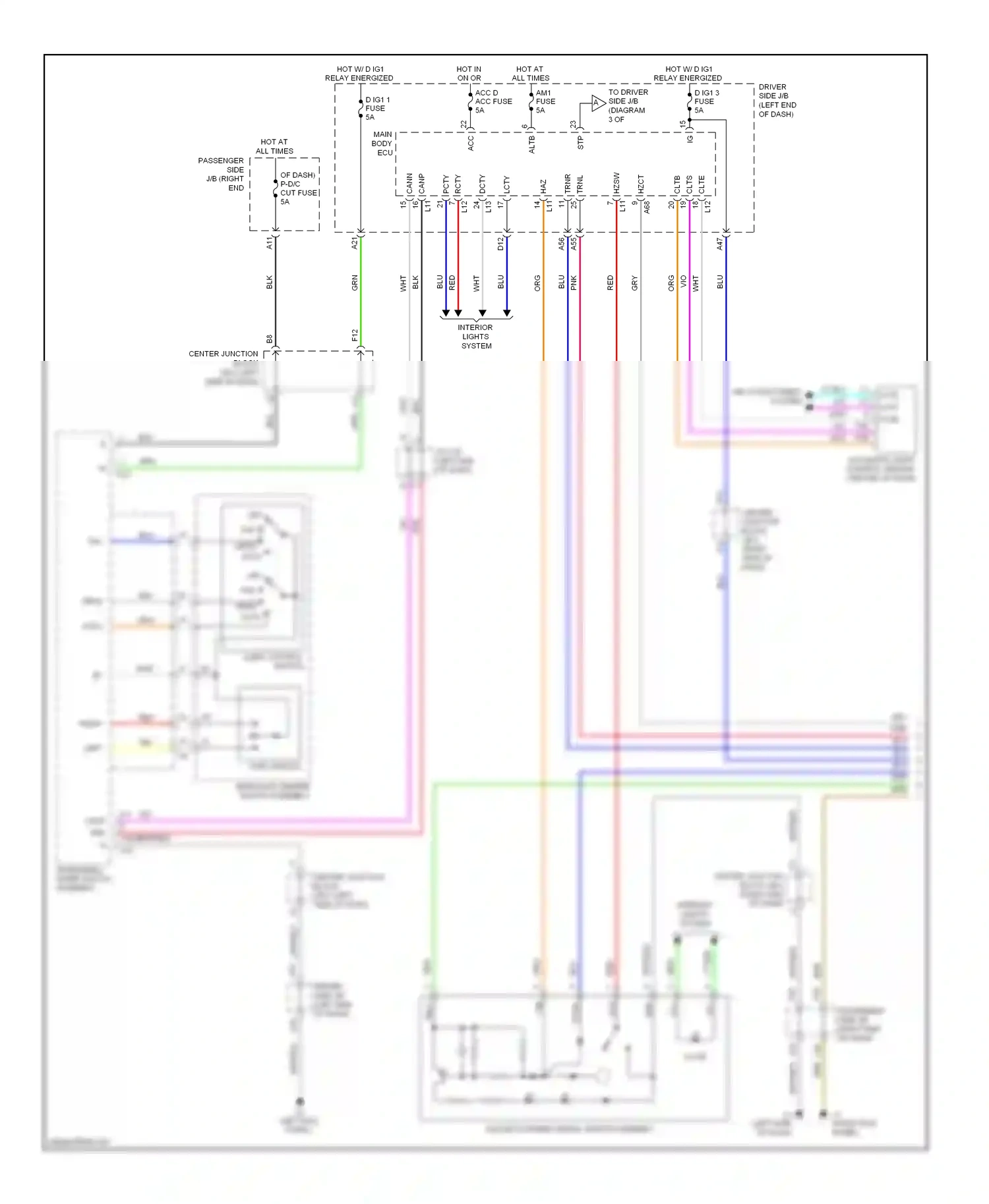 Lexus LS IV (2006-2012) clte wiring diagram  (1 of 1)