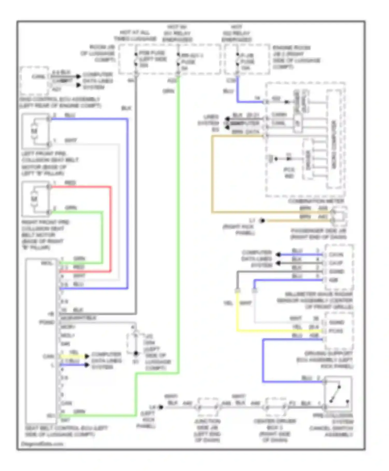 Wiring diagram combination meter for Lexus LS IV (2006-2012) (27 of 48)