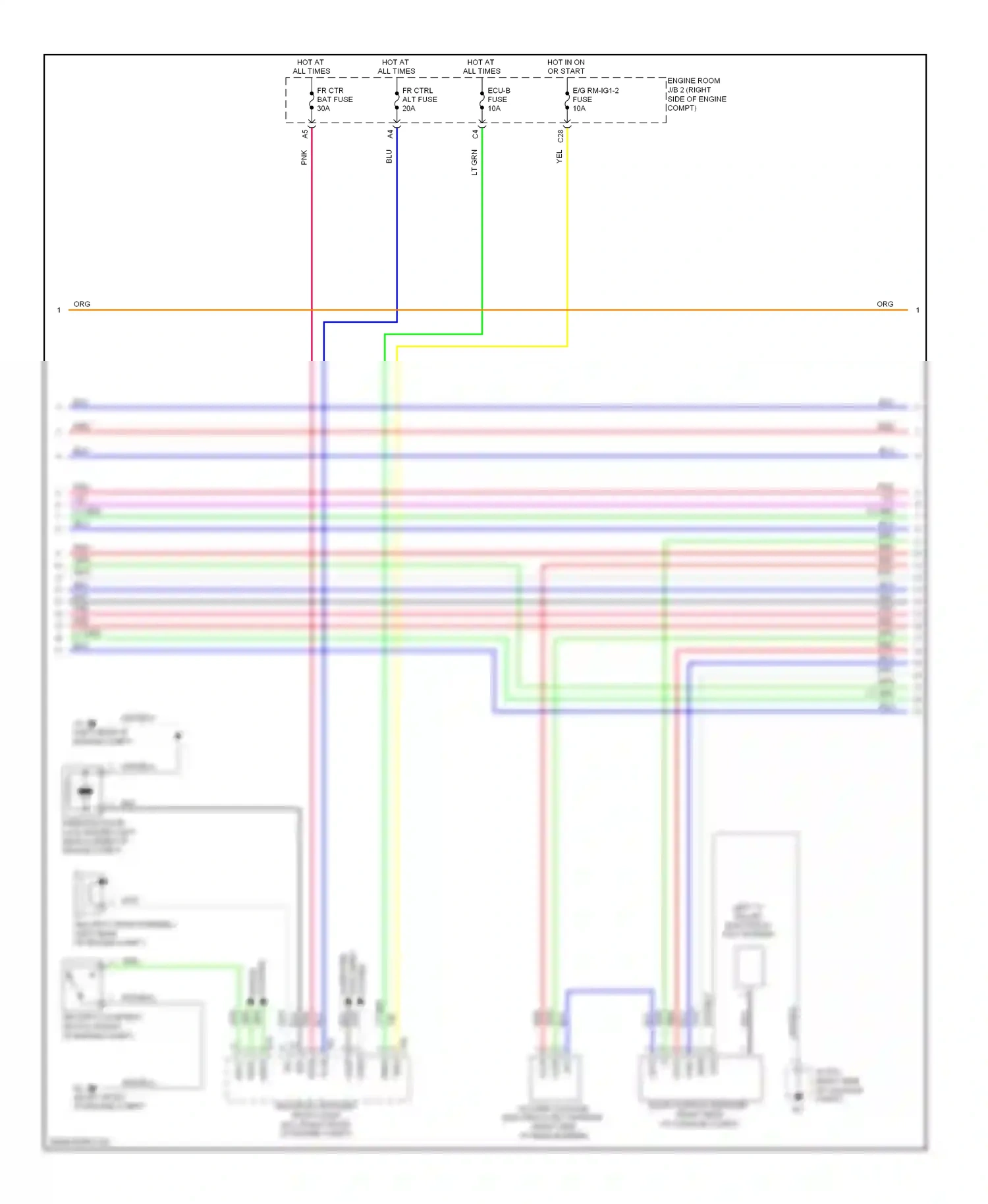 Lexus LS IV (2006-2012) data wiring diagram  (1 of 5)