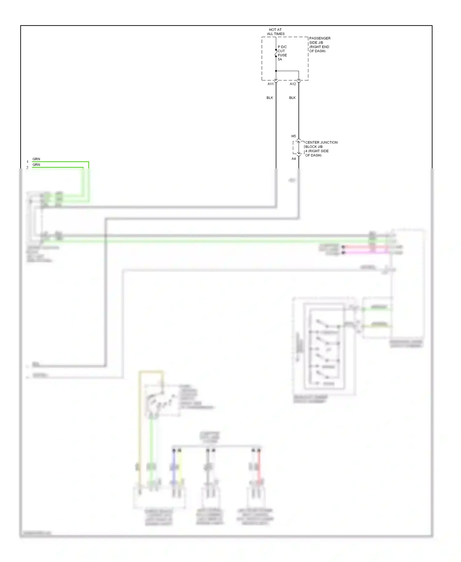 Lexus LS IV (2006-2012) down wiring diagram  (5 of 10)