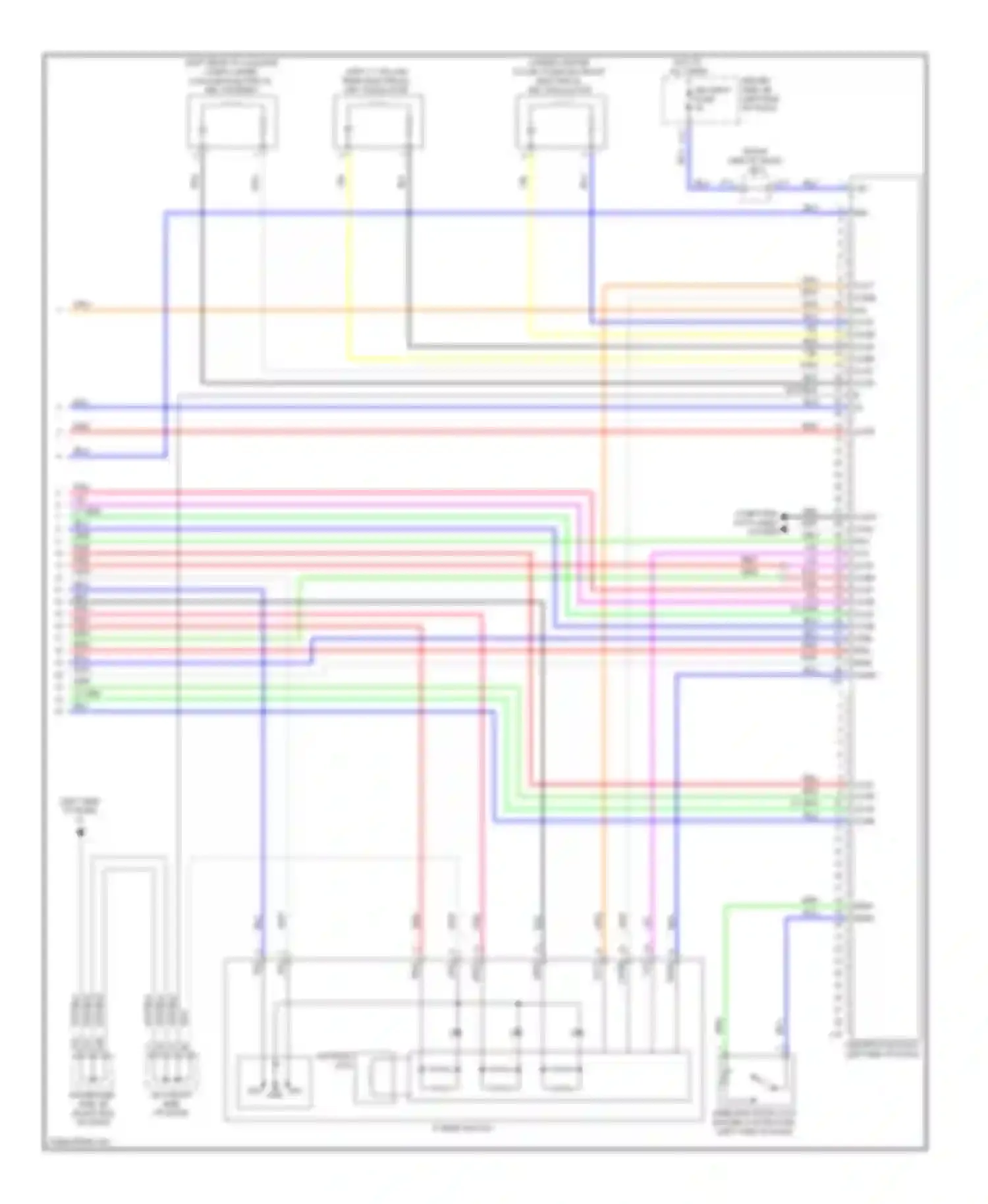 Wiring diagram driver side j/b (left end for Lexus LS IV (2006-2012) (4 of 6)