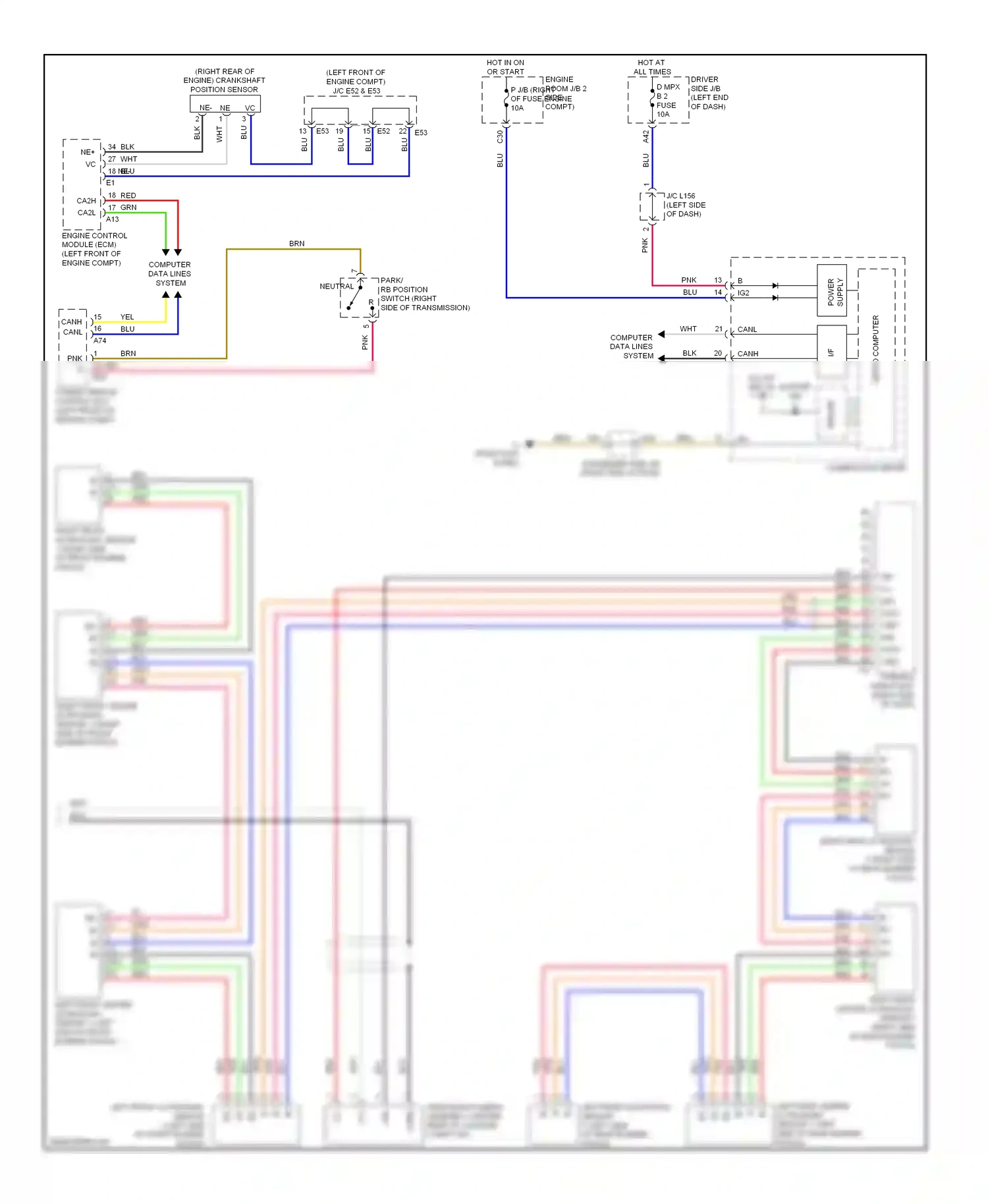Lexus LS IV (2006-2012) engine control module (ecm) (left front of engine compt) wiring diagram  (5 of 11)